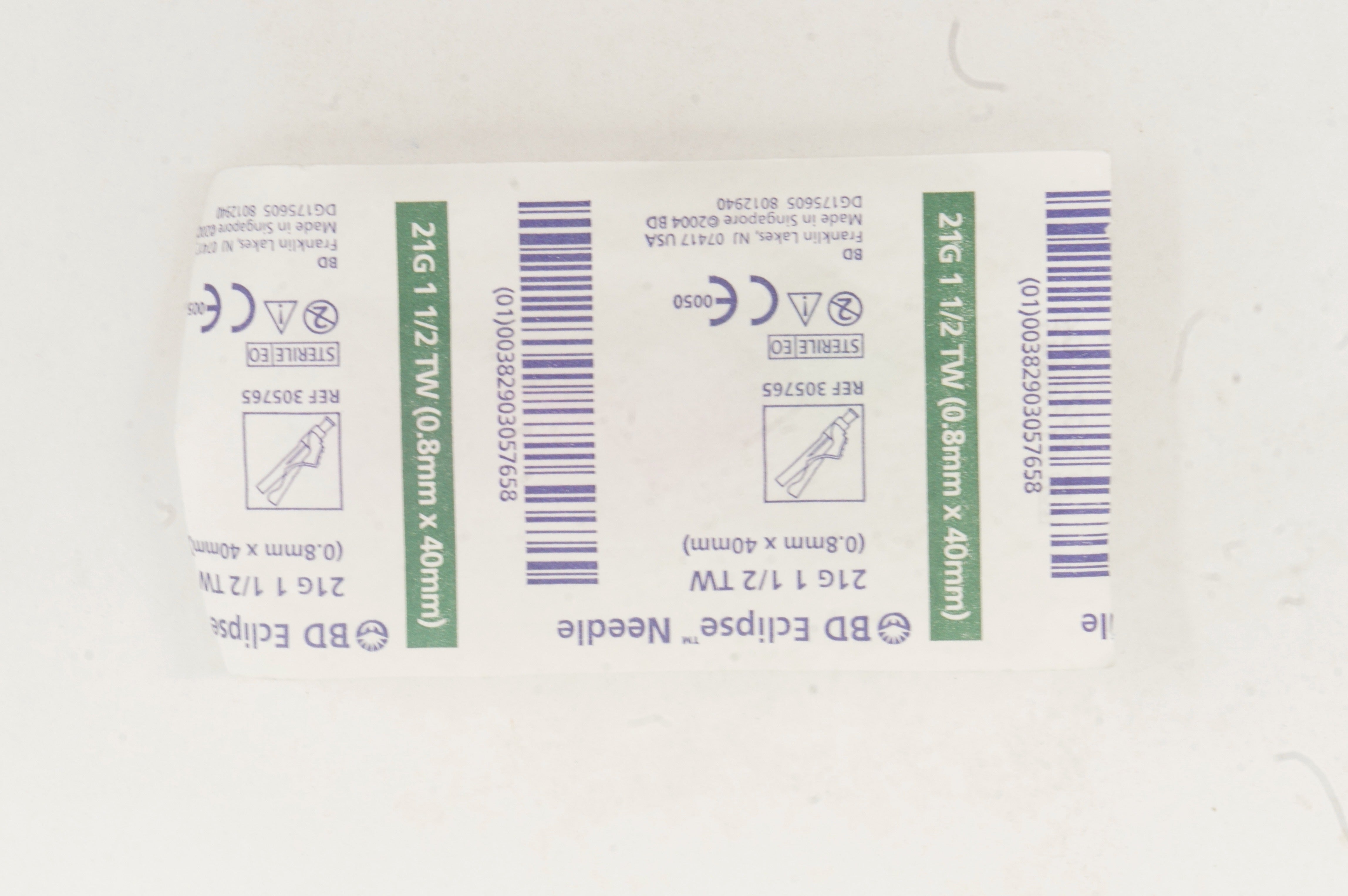BD 305765 Eclipse Ndle 21G - 1-1/2 TW (x)