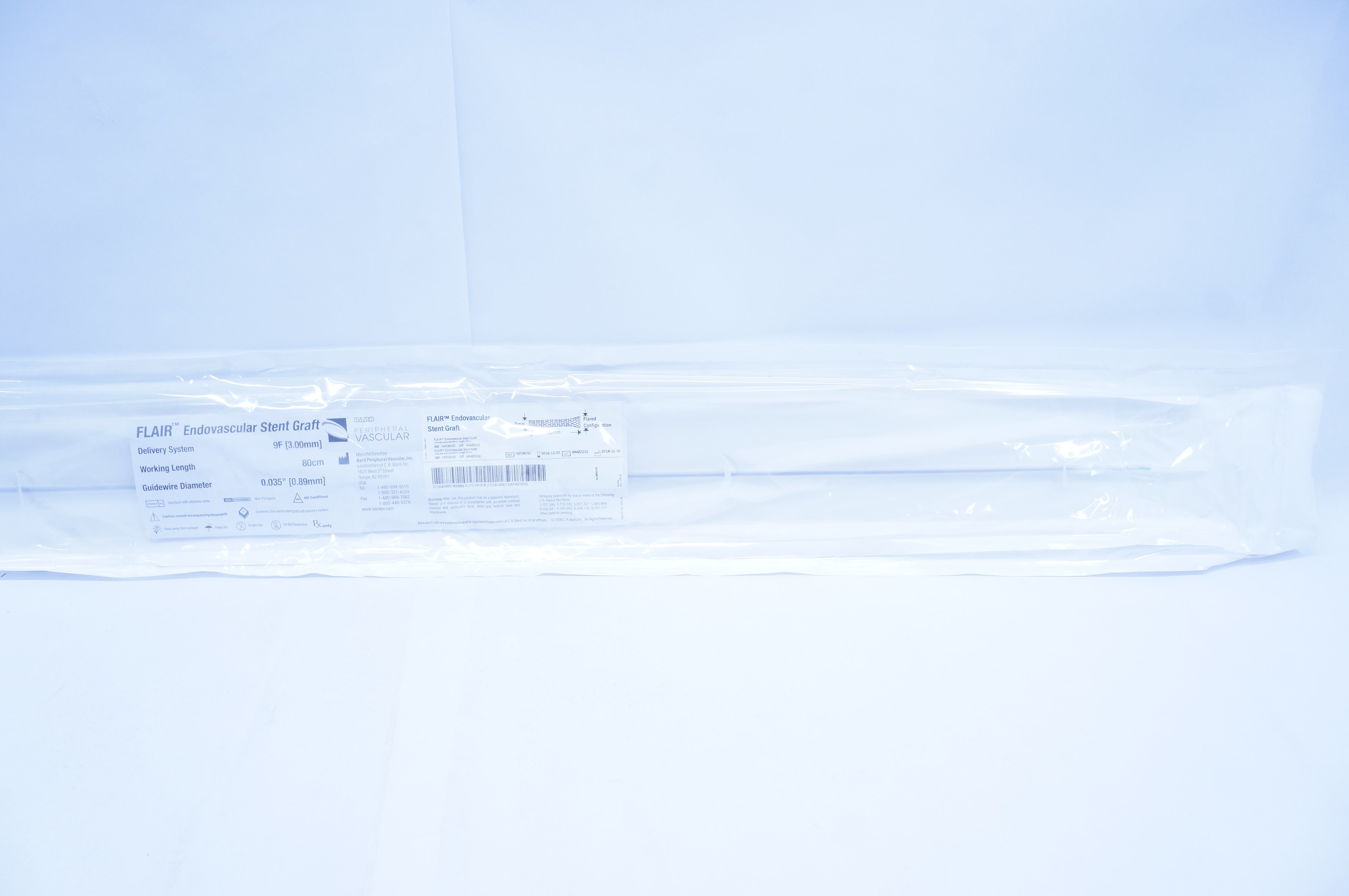 Bard FAF08040 Flair Endovascular Stnt Graft 9F x 80cm x 0.035in (x)