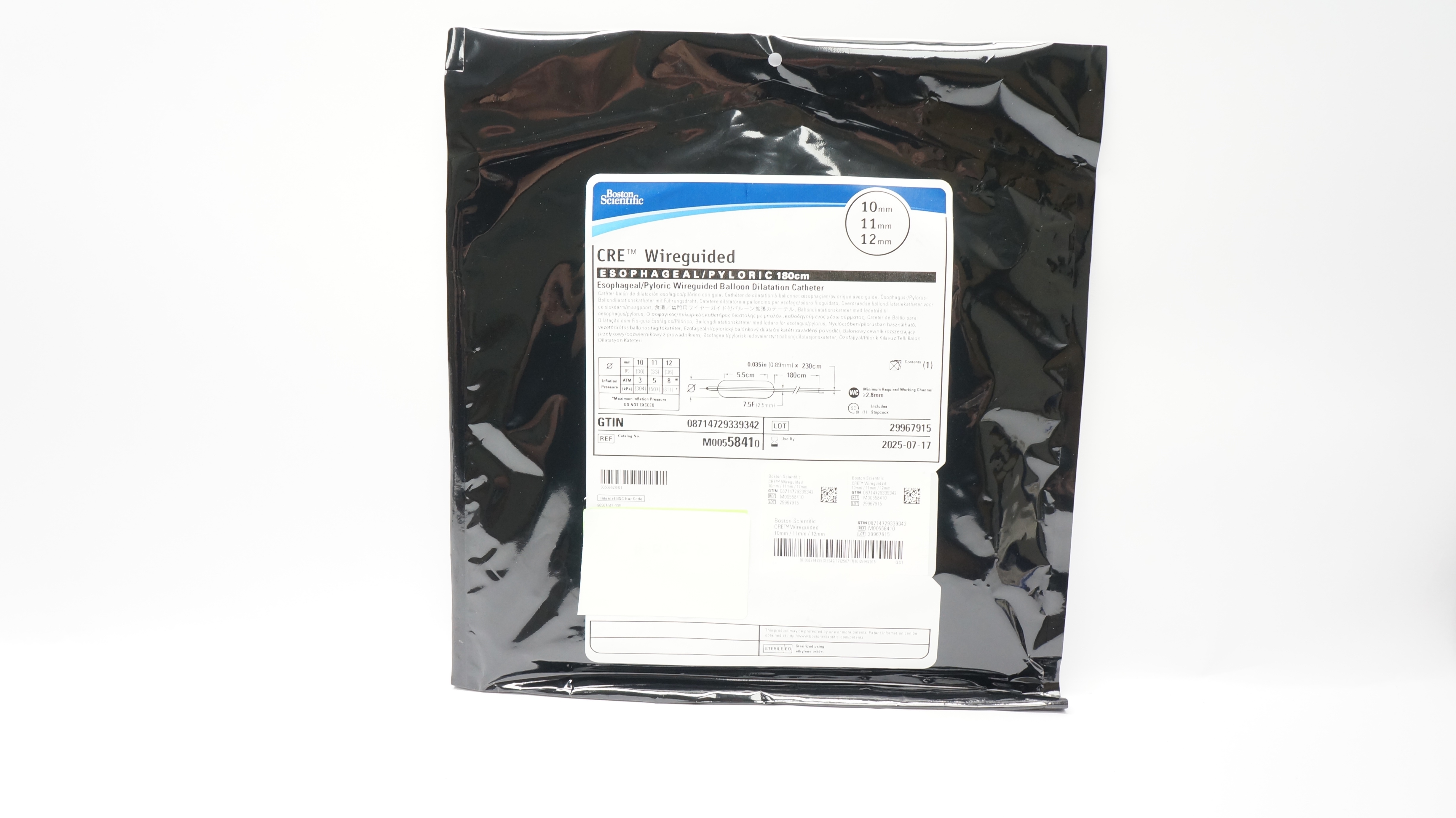 Boston Scientific M00558410 CRE Balloon Dilatation Cath. 10mm x 11mm x 12mm