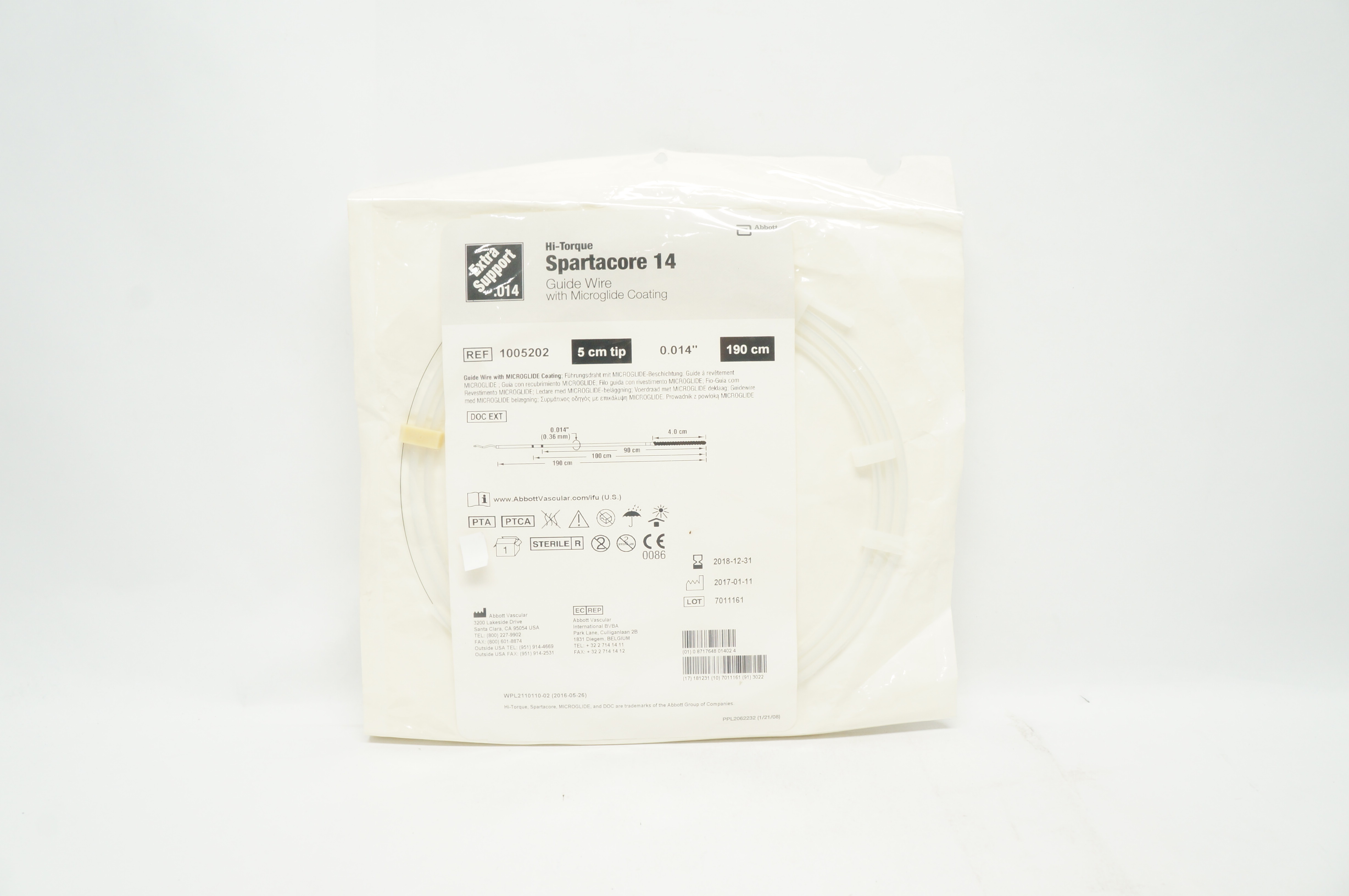 Abbott 1005202 Hi-Torque Sparta Core 14.5cm Guide Wire 190cm (x)