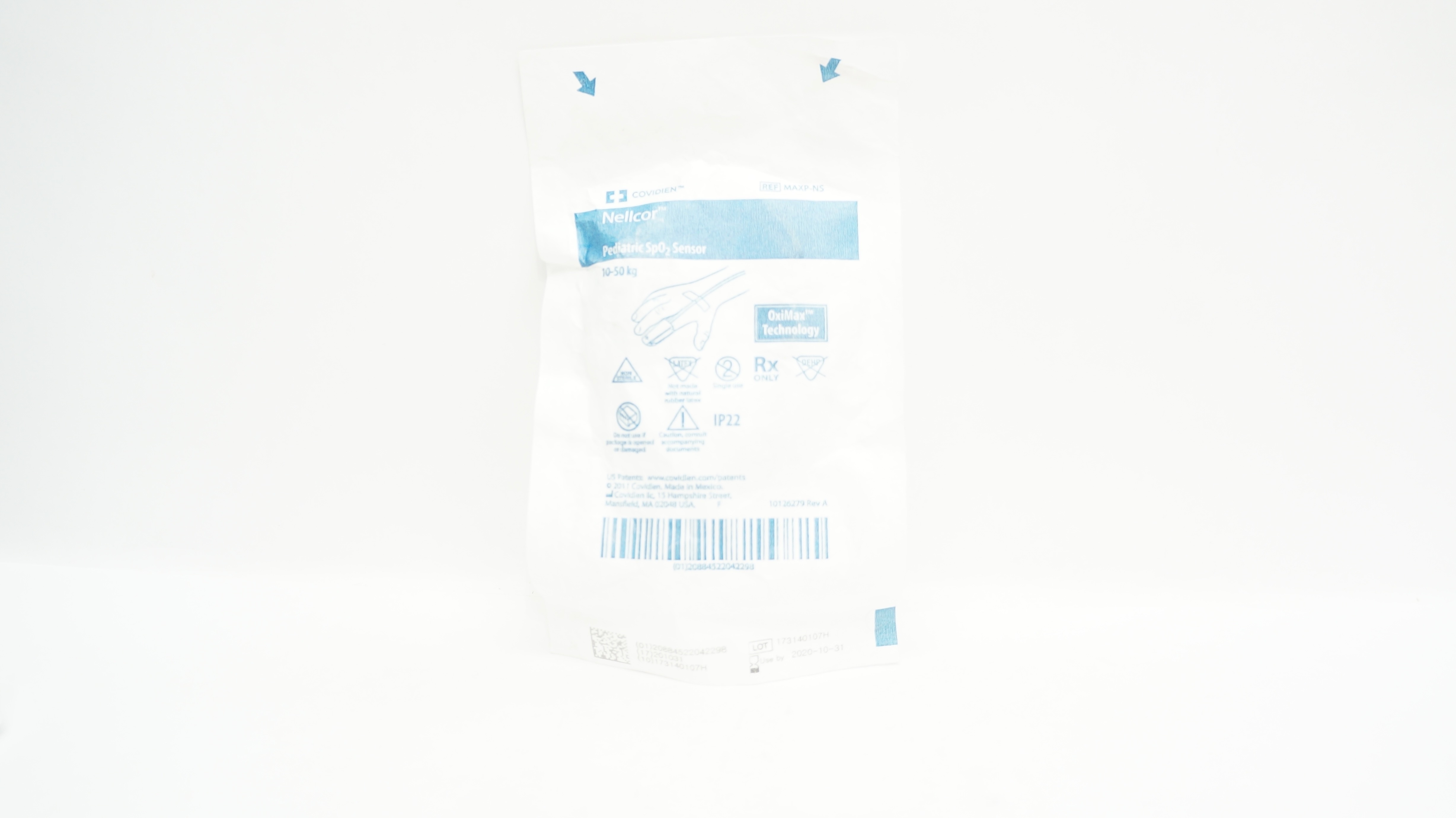 Covidien MAXP-NS Nellcor Pediatric SpO2 Sensor 10-50kg (x)