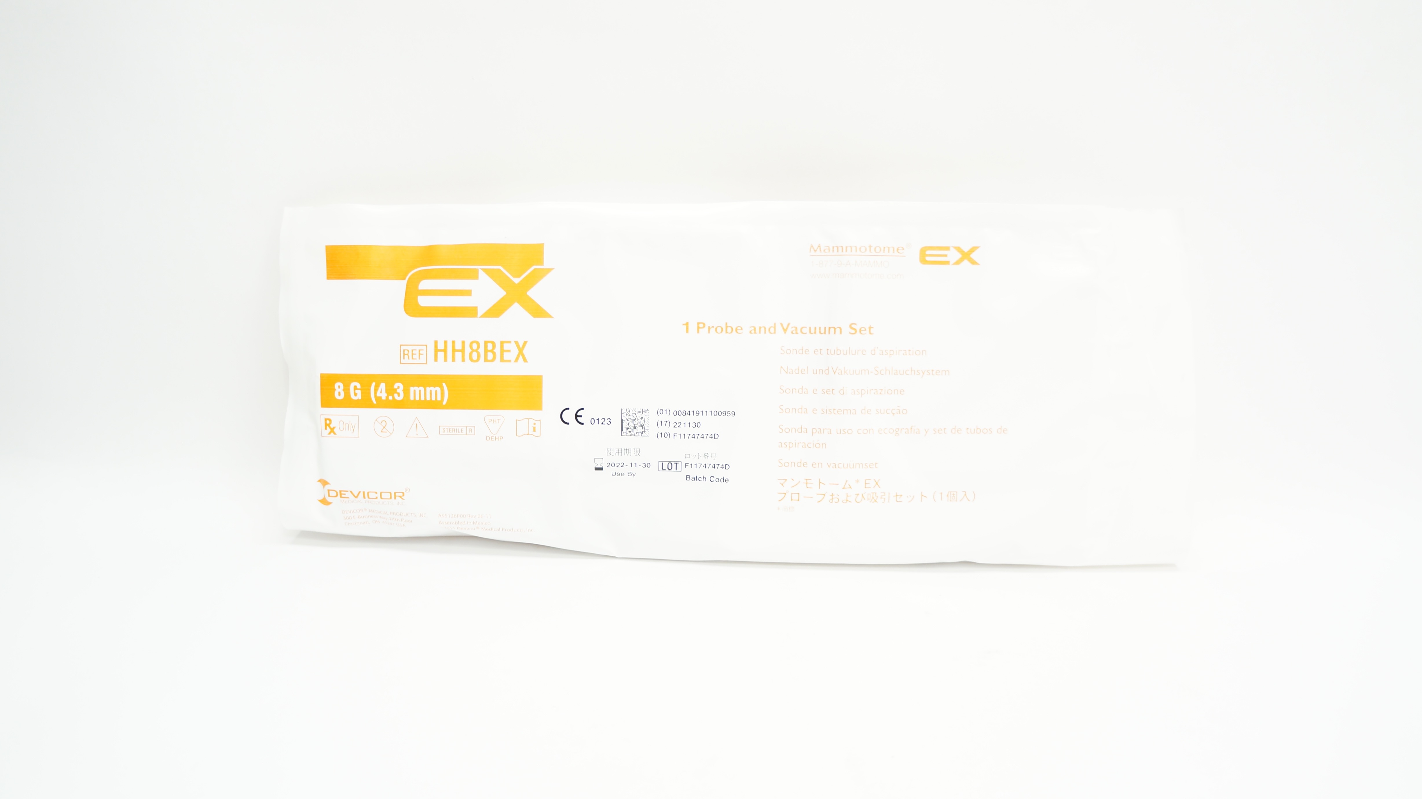 Devicor HH8BEX Mammotome EX 1 Probe and Vacuum Set 8G (x)