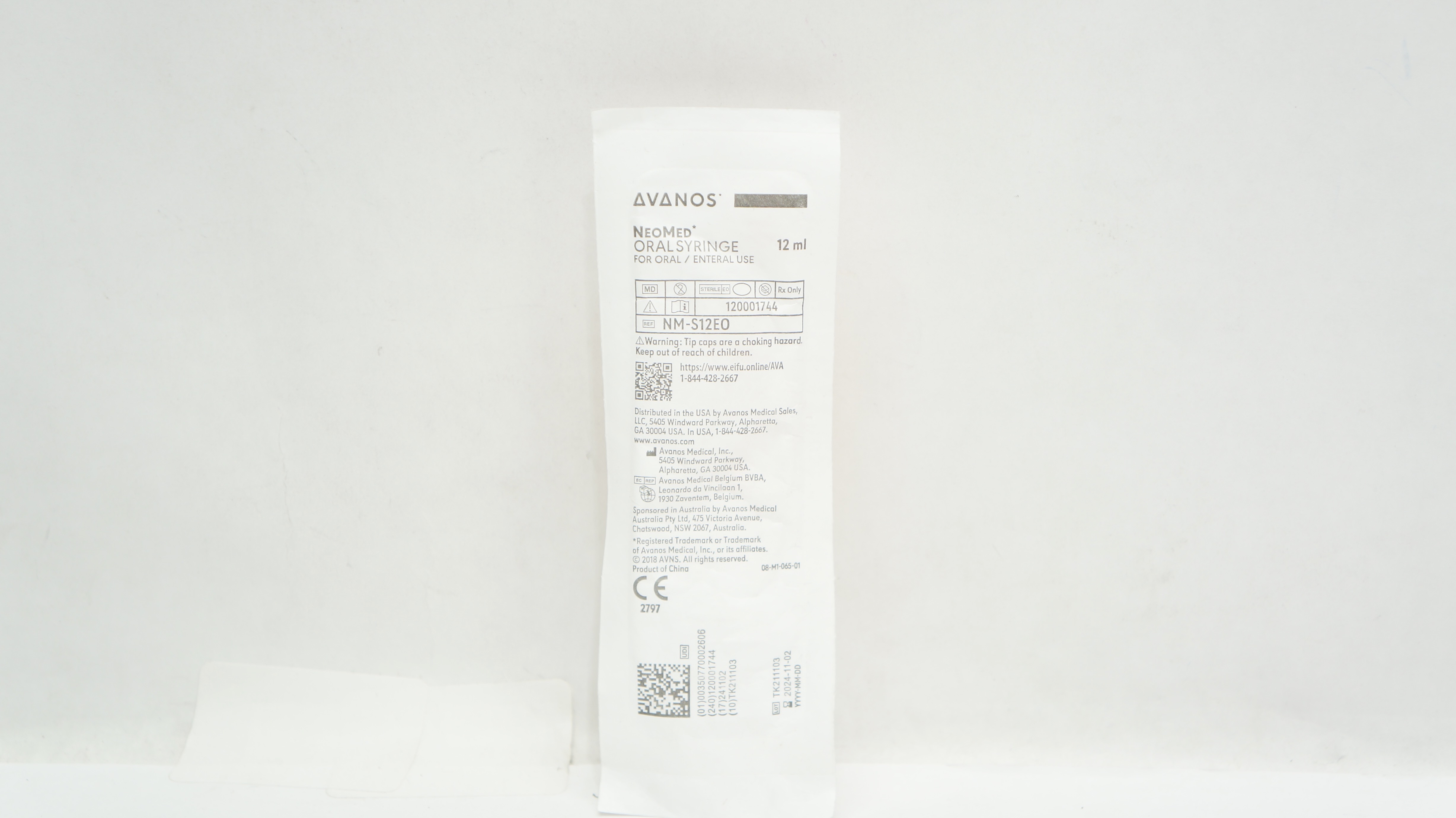 Avanos NM-S12EO NeoMed Oral Syringe for Oral / Enteral Use 12ml