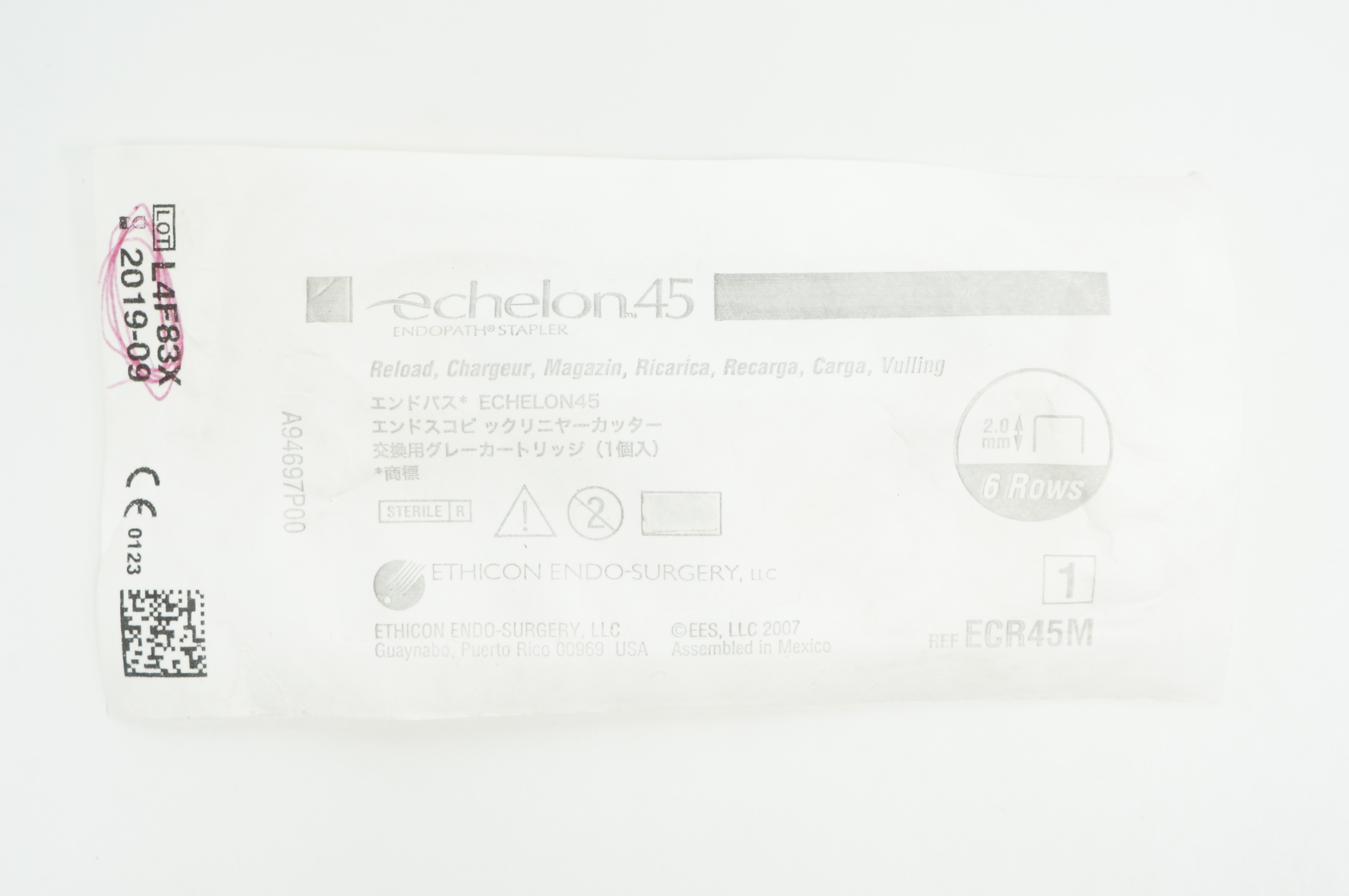 Ethicon ECR45M Echelon 45 Endopath Stapler Reload 2mm, 6 Rows (x)