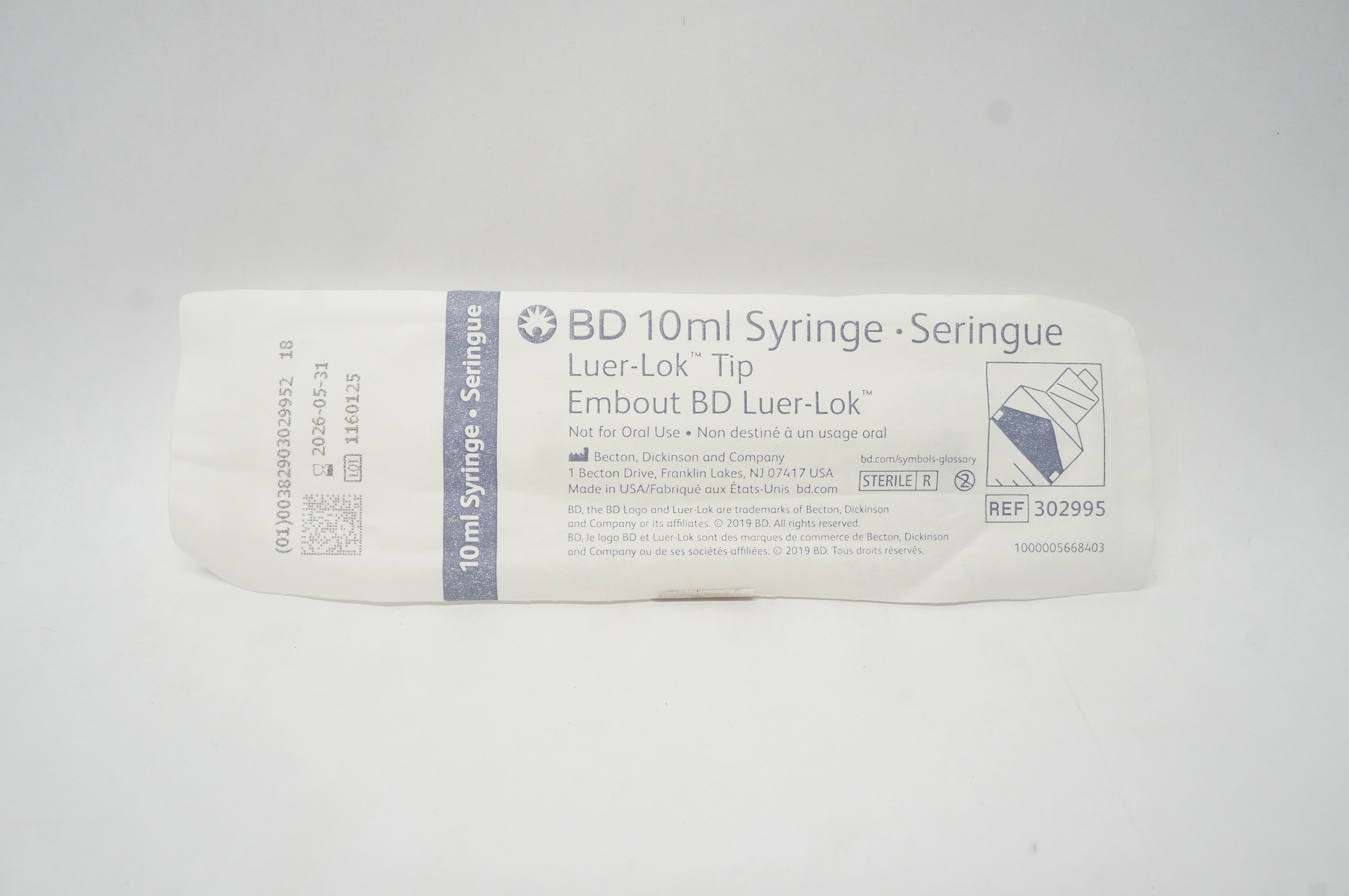 BD 302995 10ml Syringe Luer-Lok Tip