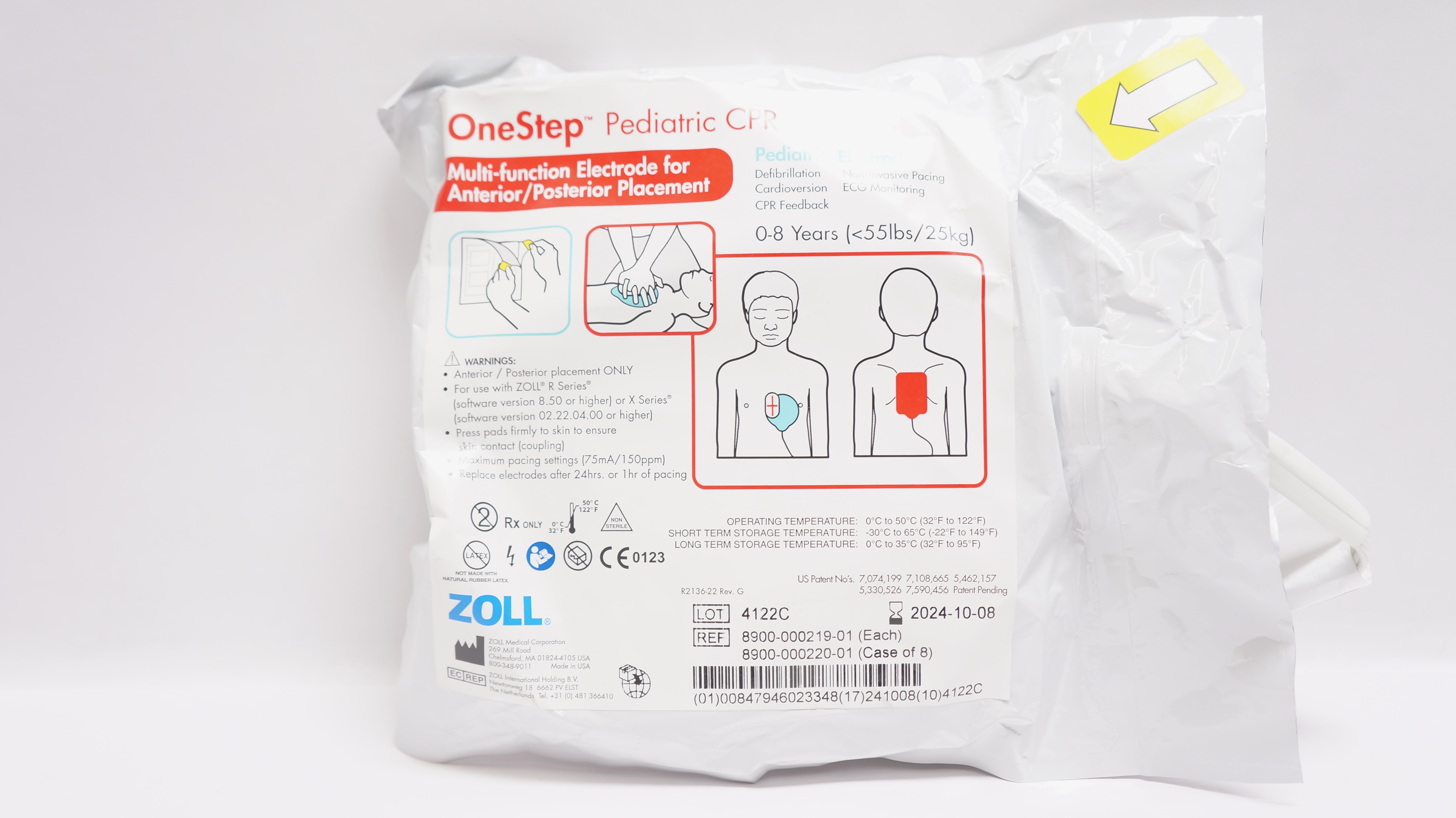 Zoll 8900-000219-01 OneStep Pediatric CPR 0-8 Years