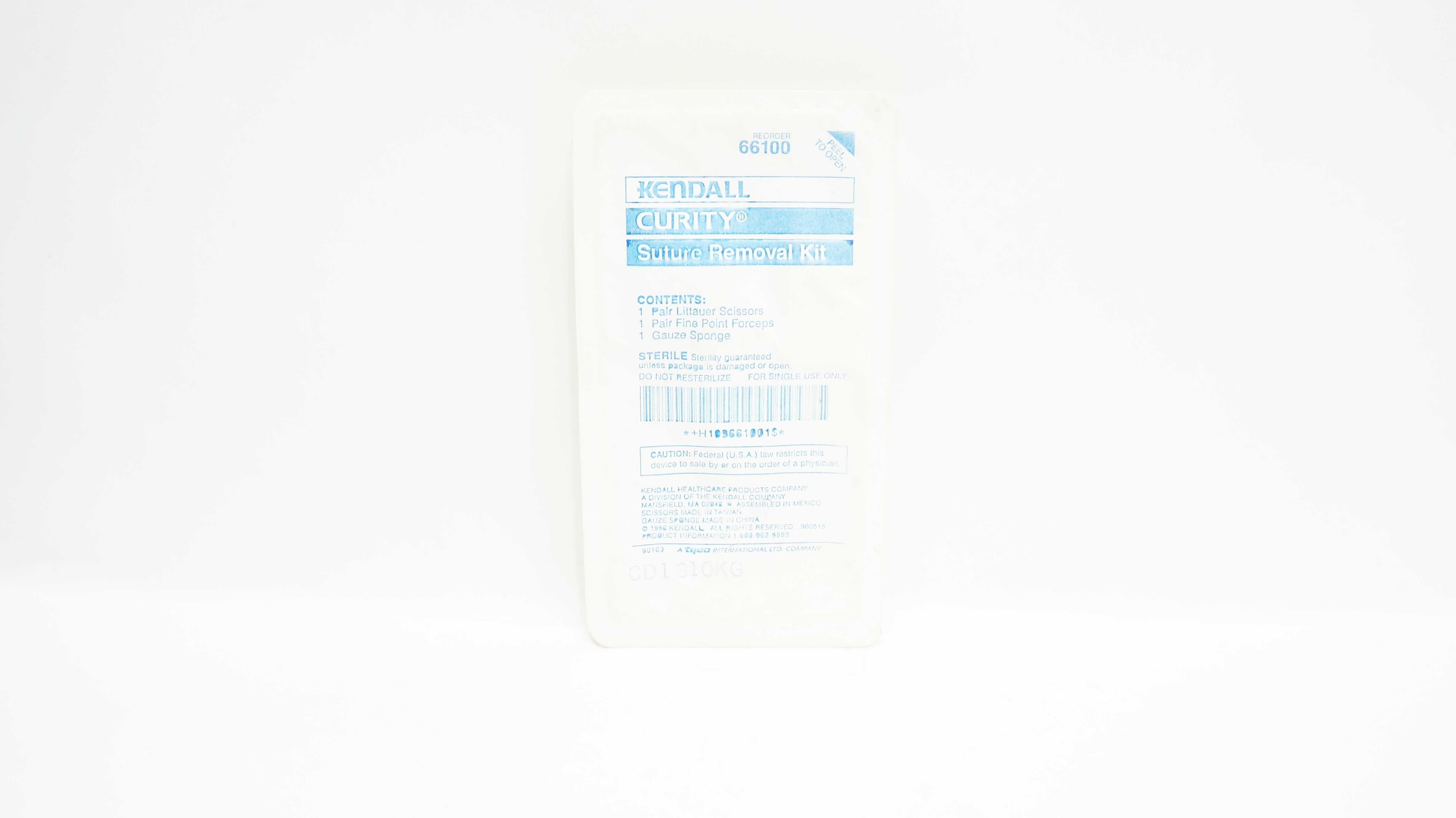 Tyco 66100 Kendall Curity Suture Removal Kit