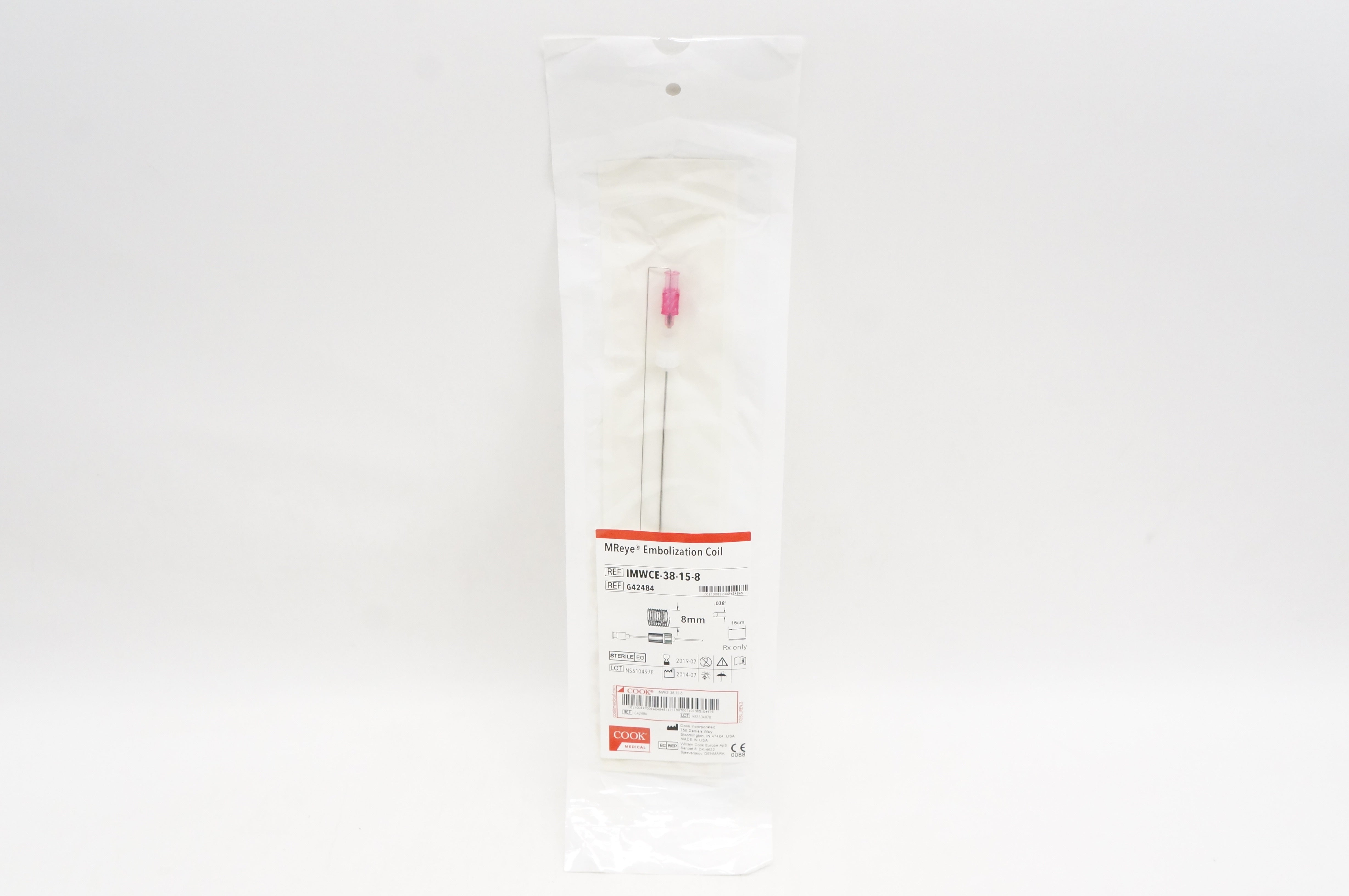 Cook Medical G42484 MReye Embolization Coil 8mm x 15cm x .038inch (x)