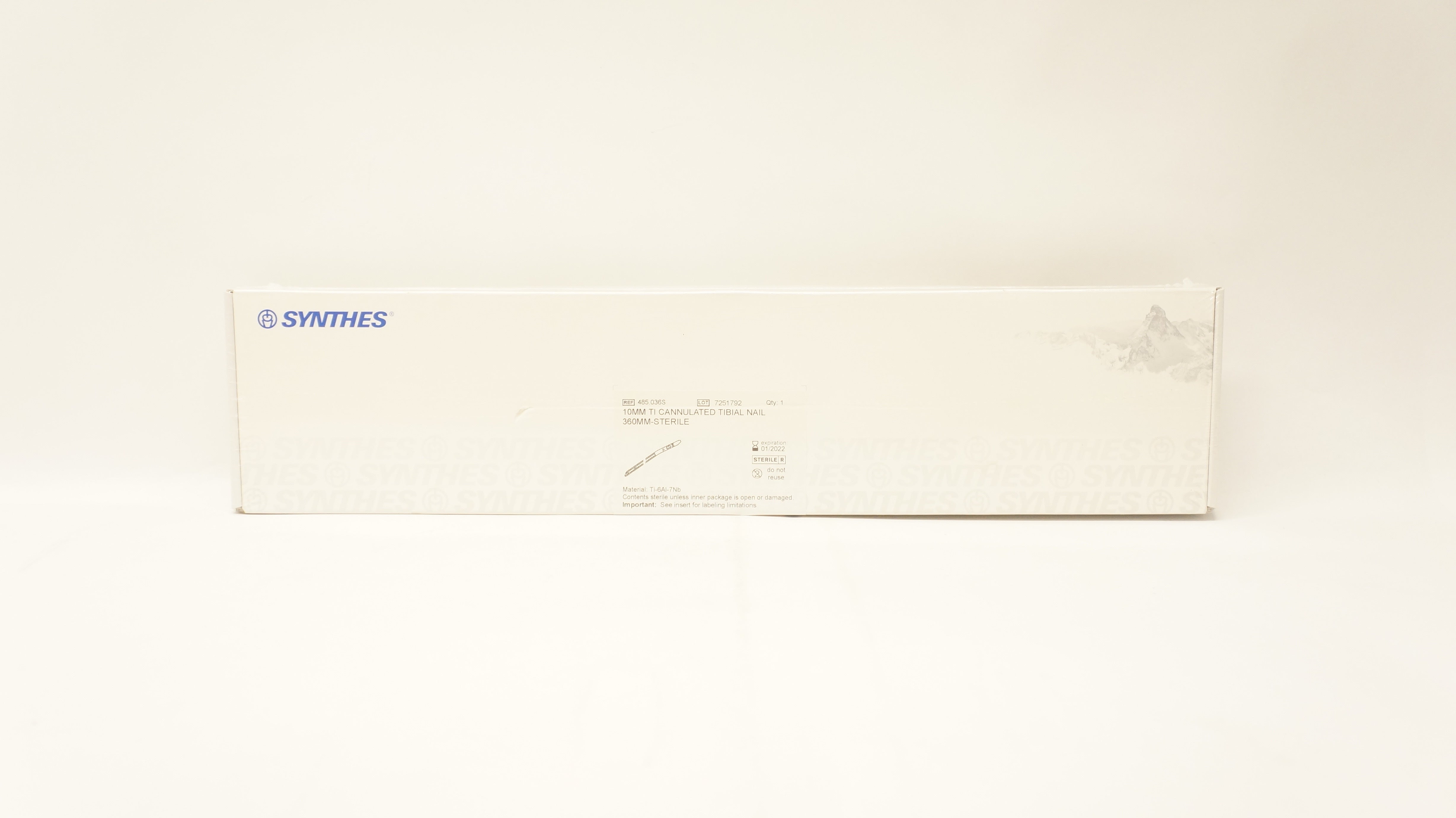 Synthes 485.036S 10mm Ti Cannulated Tibial Nail 360mm