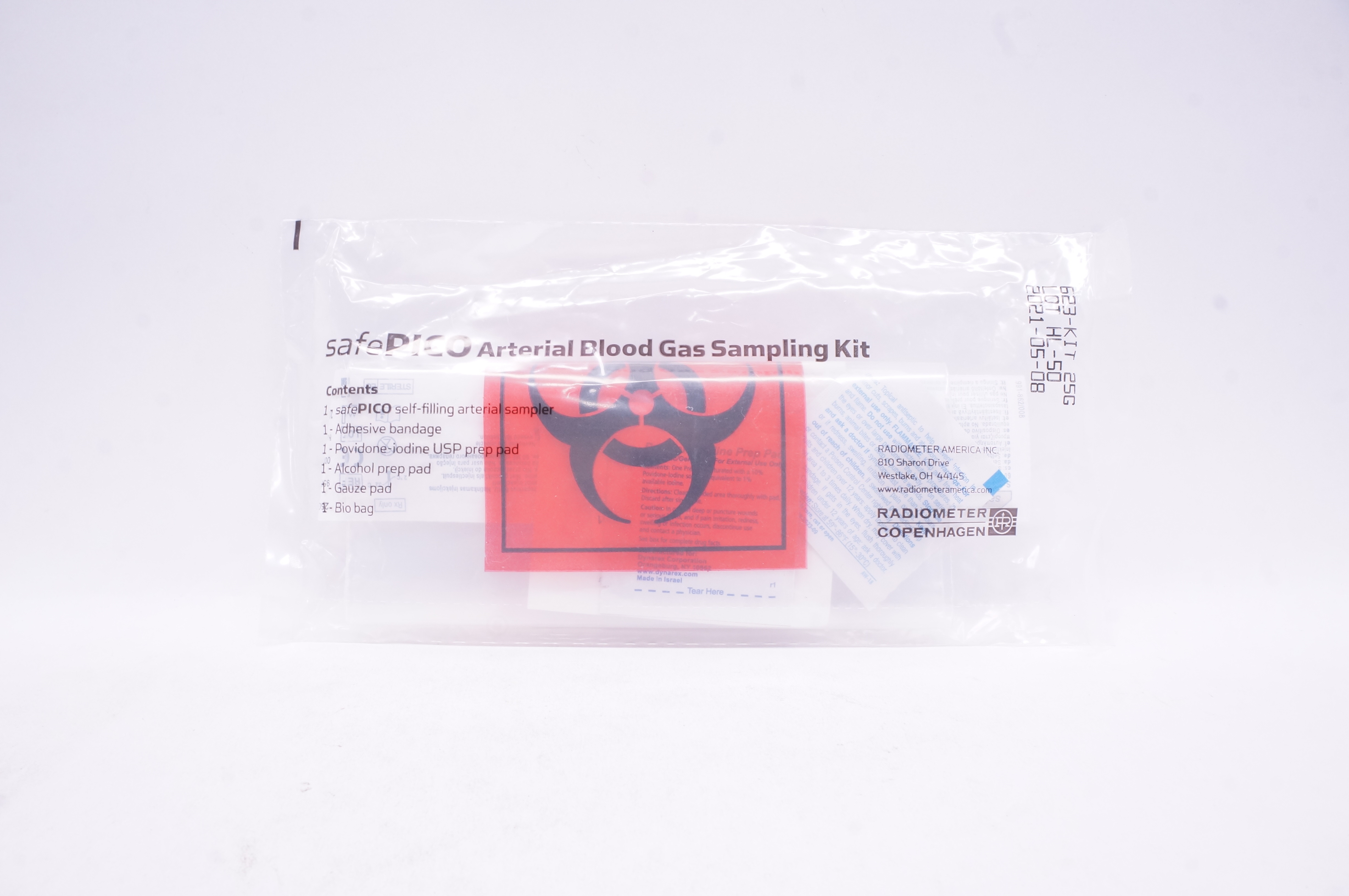Radiometer Copenhagen 623-KIT SafePICO Arterial Blood Gas Sampling Kit 25G (x)