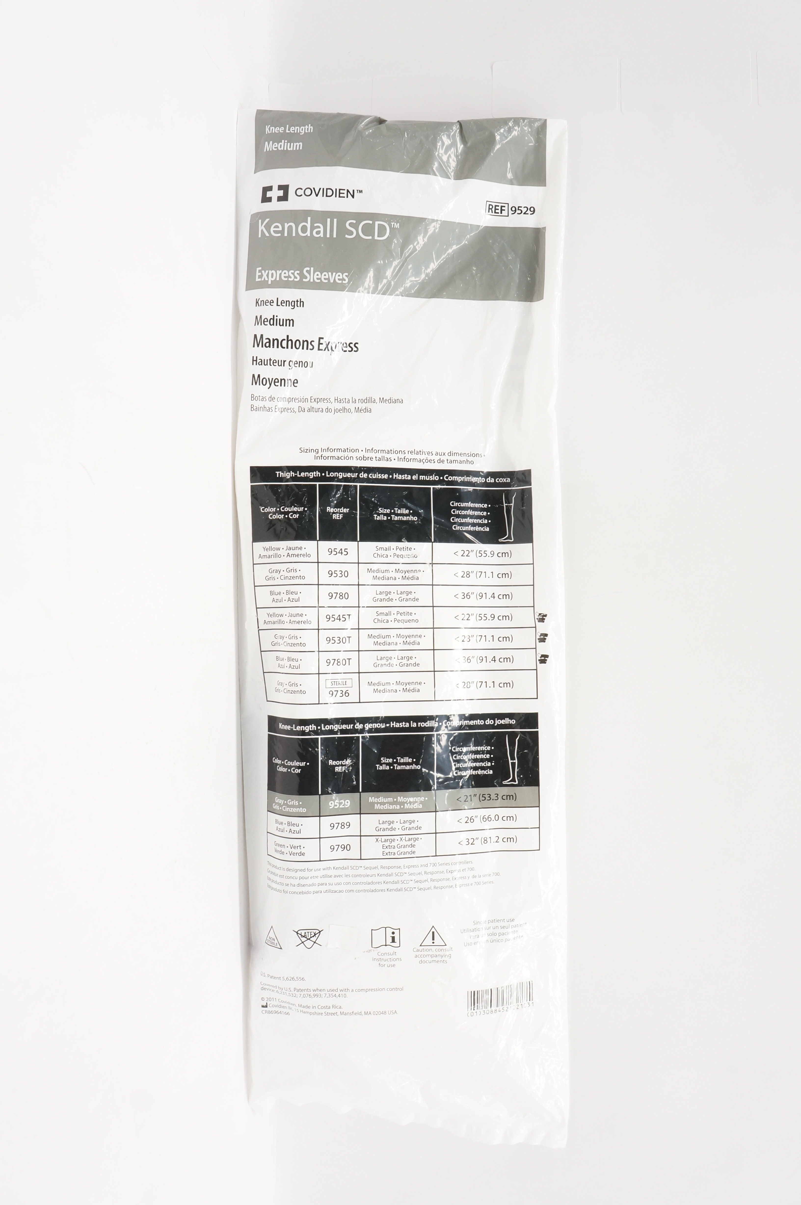 Covidien 9529 Kendall SCD Express Sleeves Knee Length Medium < 21 inch