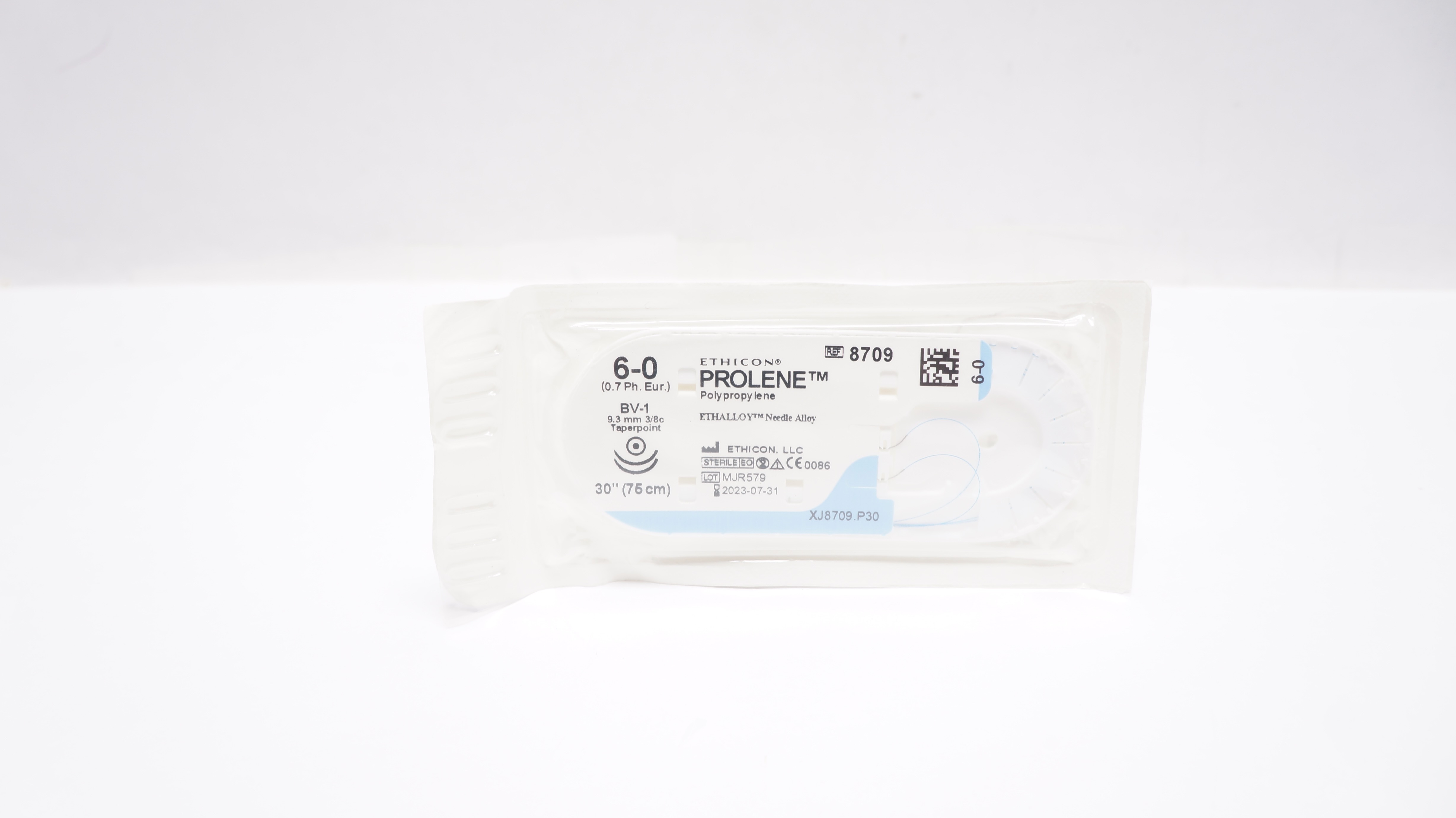 Ethicon 8709 6-0 PROLENE, BV-1, 9.3mm 3/8c Taperpoint, 30inch (x)