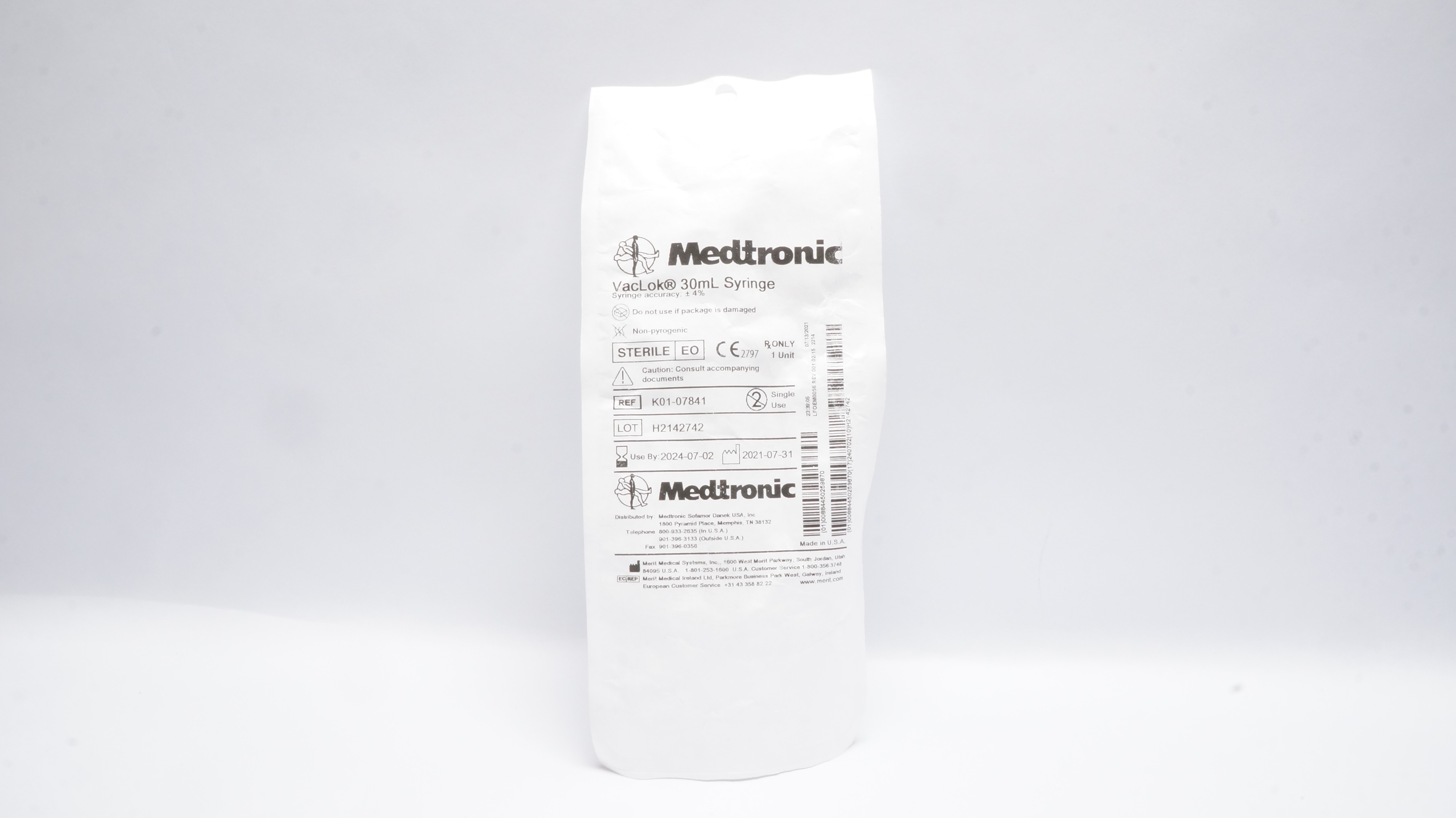 Medtronic K01-07841 VacLok Syringe 30mL (x)