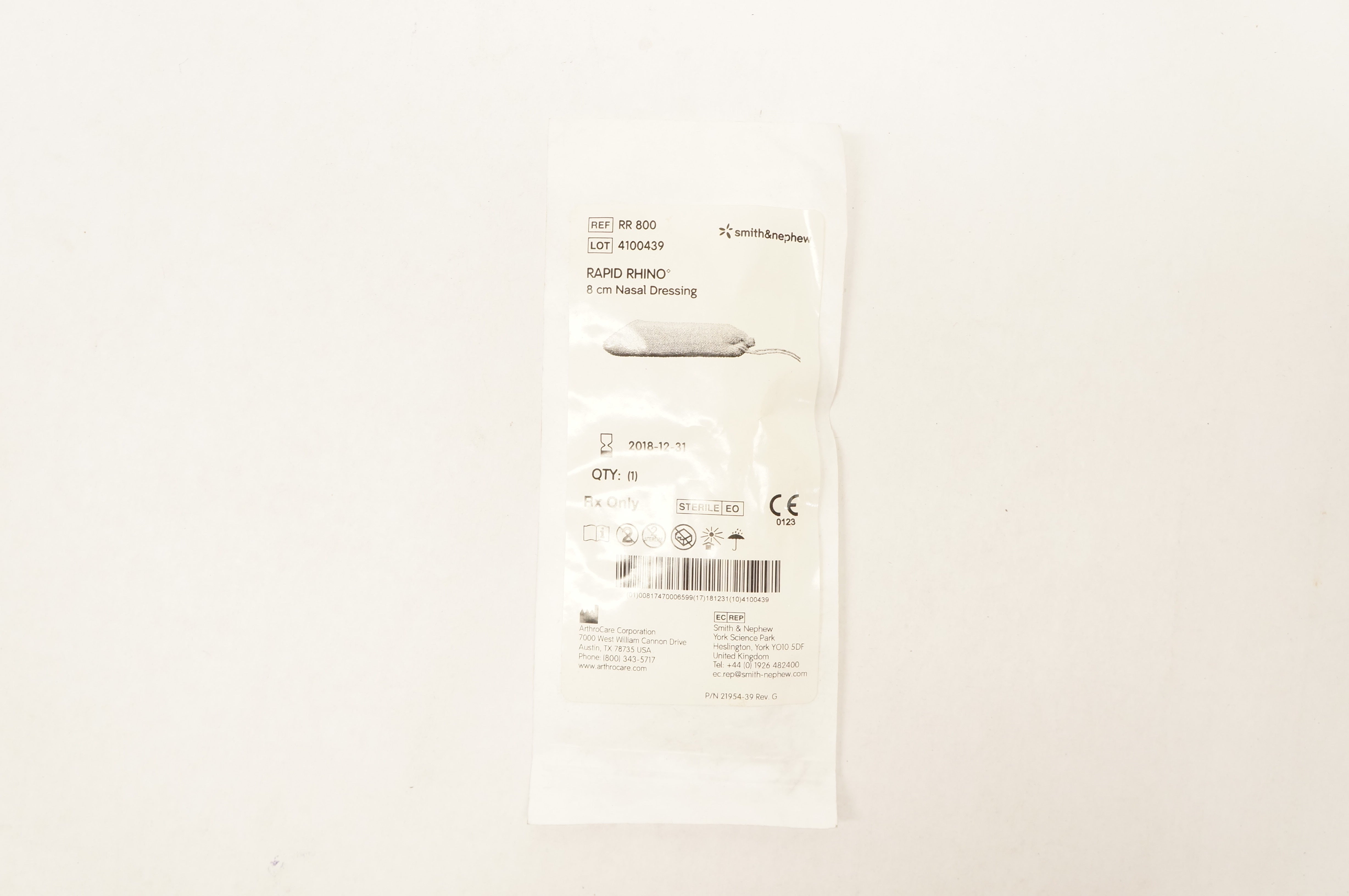 Smith&Nephew RR800 Rapid Rhino 8cm Nasal Dressing (x)