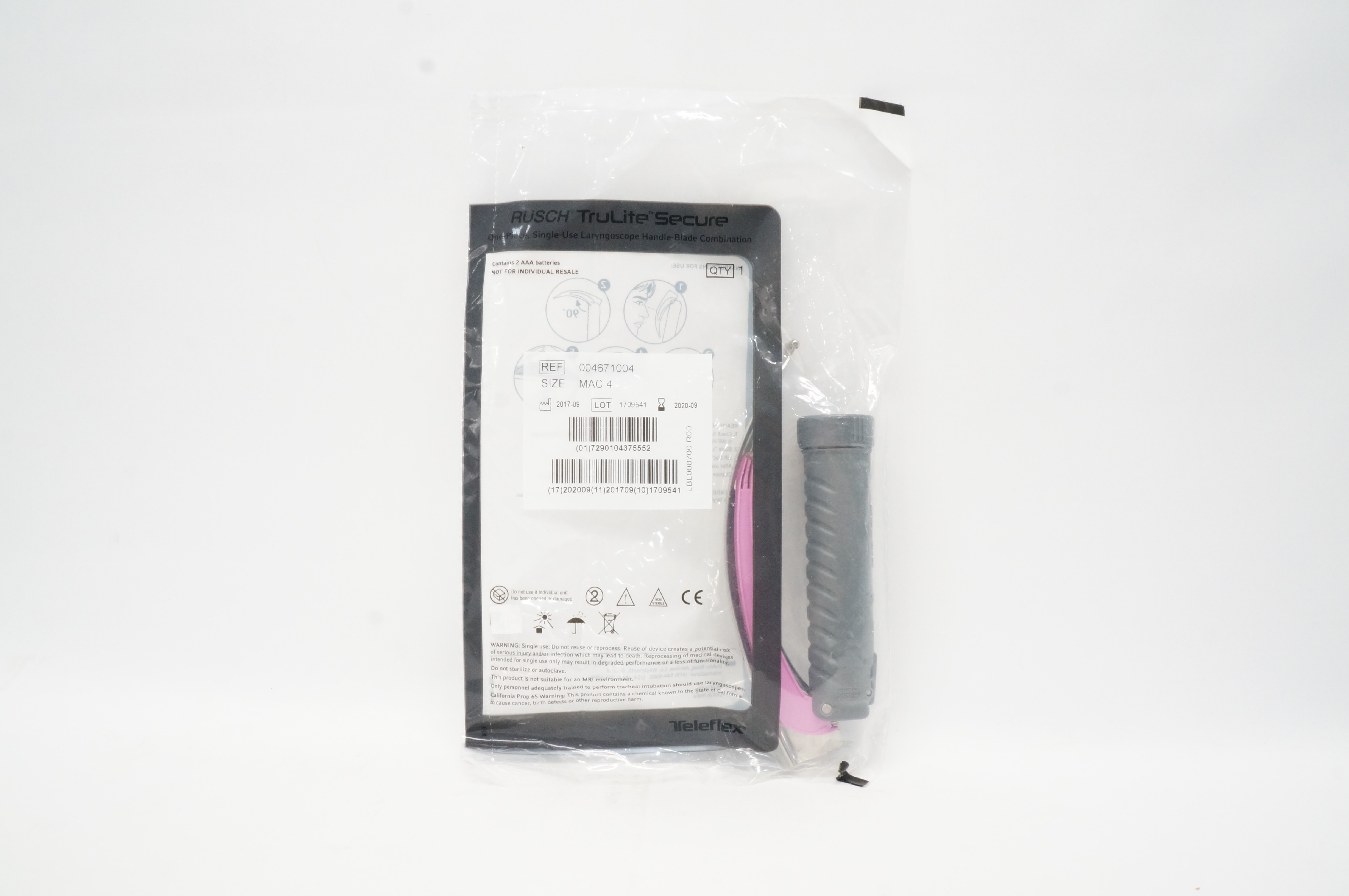 Teleflex 004671004 TruLite Secure Laryngoscope Handle-Blade Combination MAC4 (x)