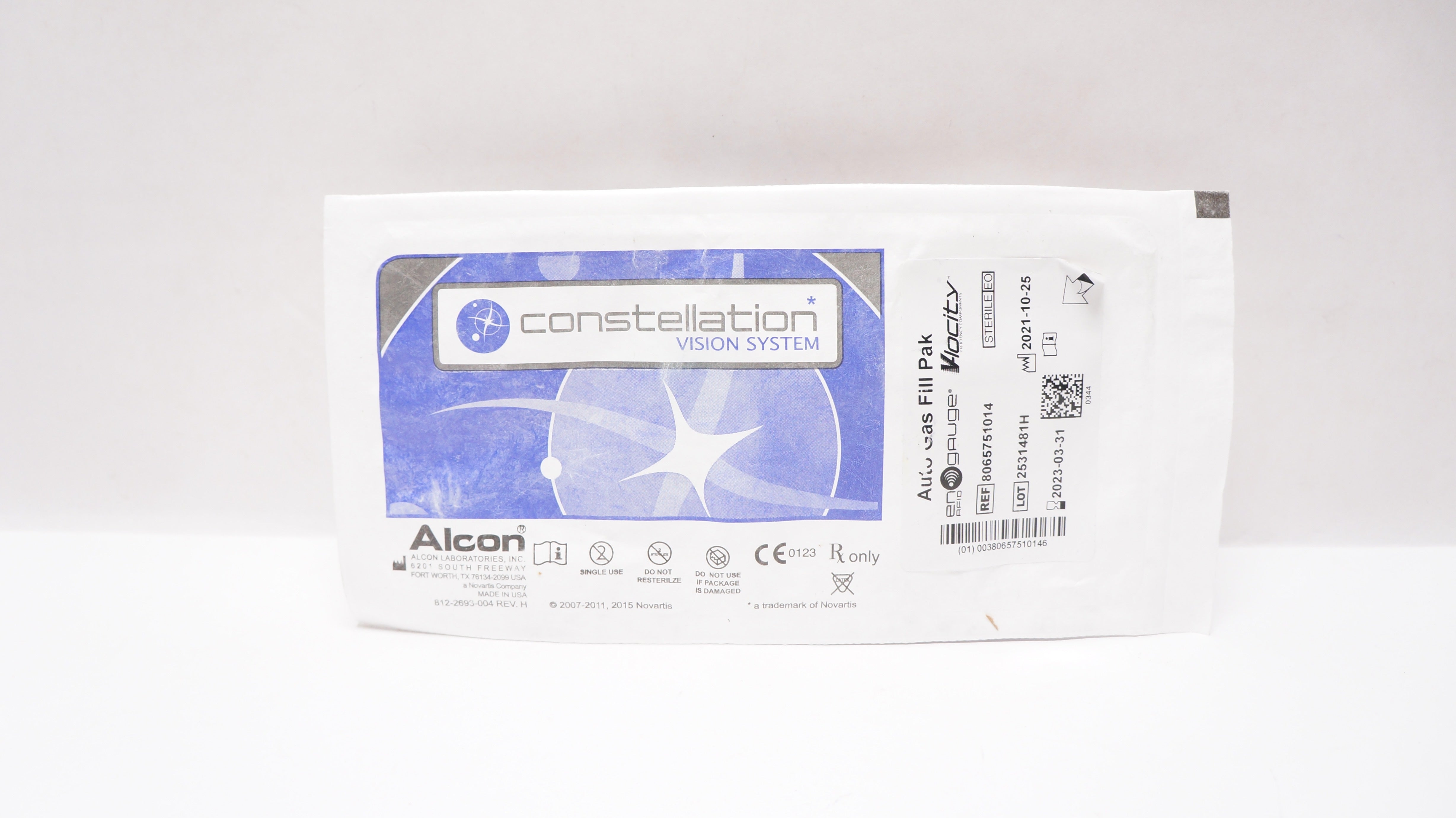 Alcon 8065751014 Constellation Vision System Auto Gas Fill Pak (x)