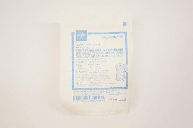 Medline NON27496 Bulkee Lite Conforming Gauze Bandage 2in x 3.5 yds 3-ply
