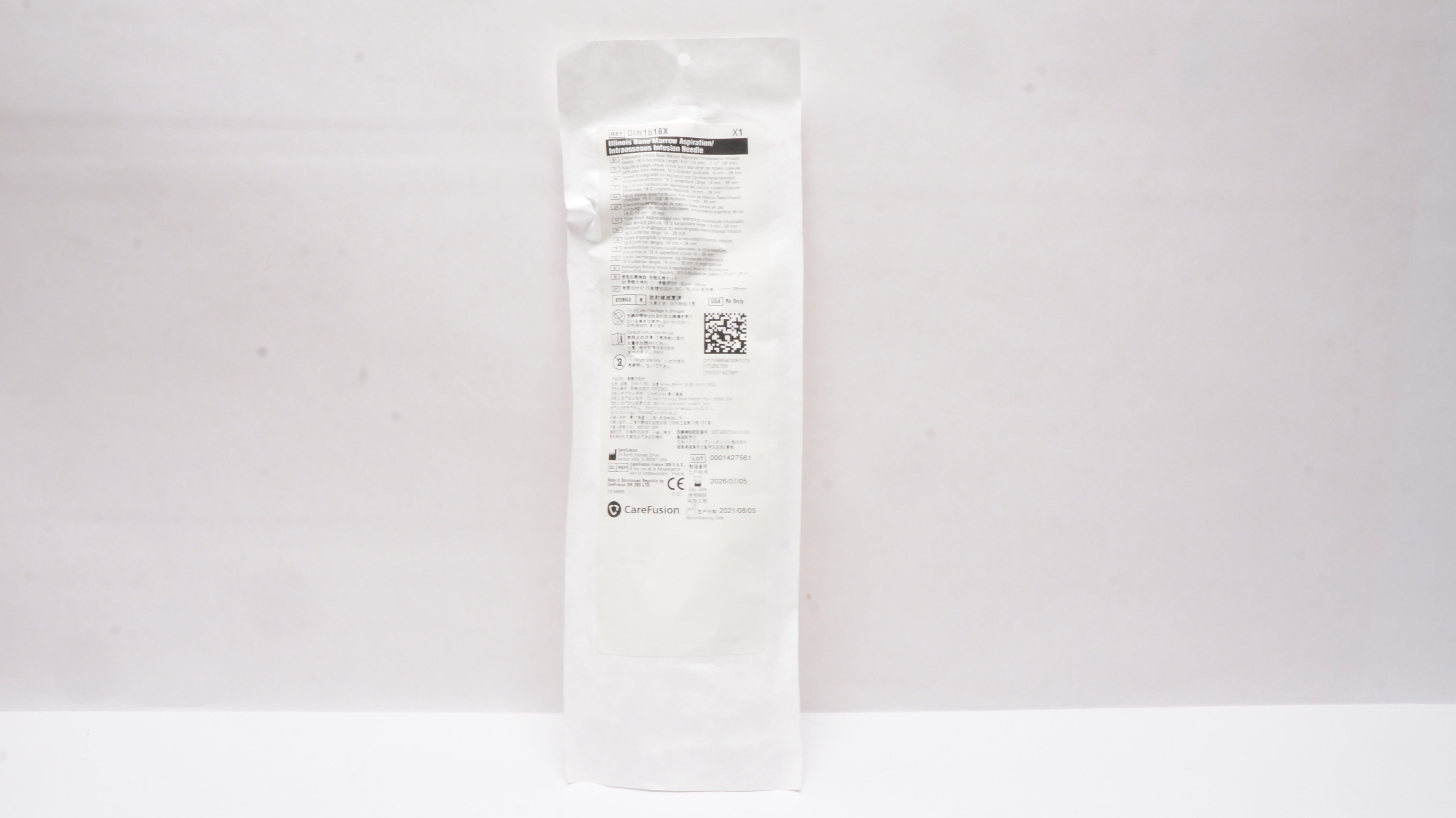CareFusion DIN1518X Bone Marrow Aspiration/Intraosseous Infusion Ndle 18G