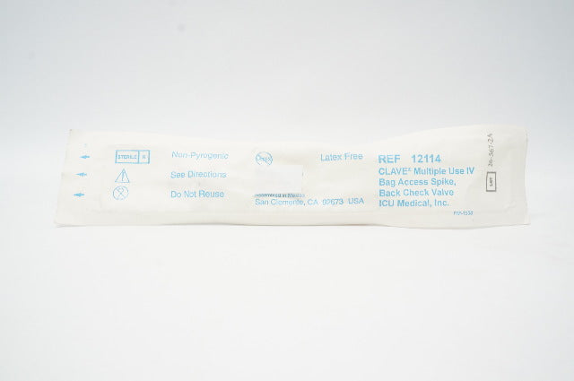 ICU Medical 12114 CLAVE Multiple Use IV Bag Access Spike