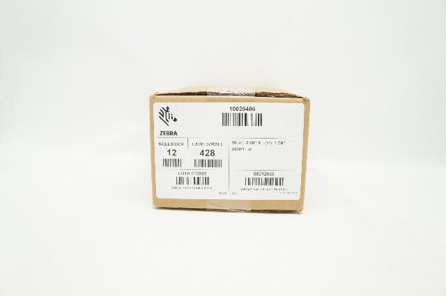 Zebra 10025486 Thermal Barcode Labels 2 x 1inch, 428 Labels/Roll - Case of 12