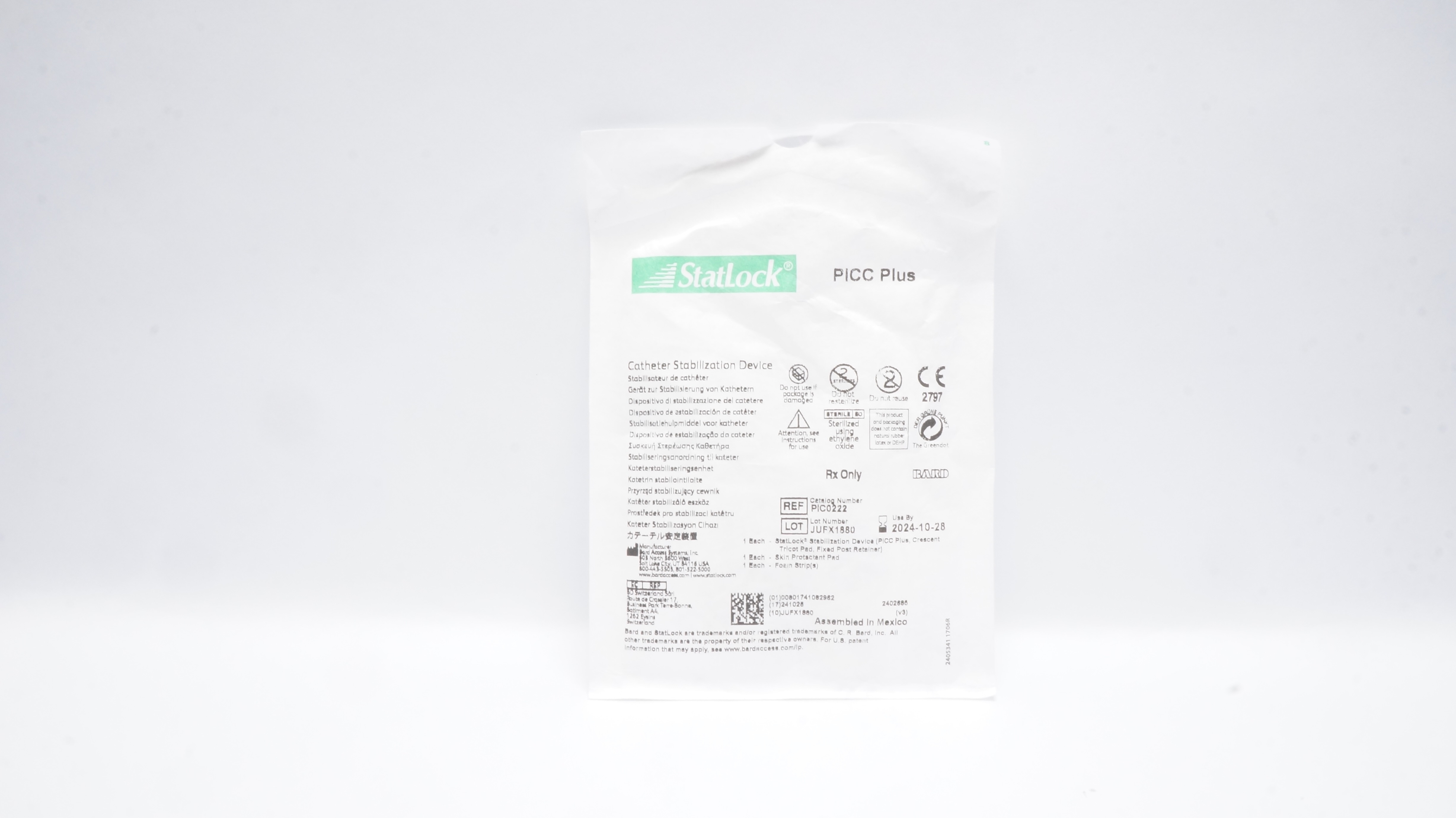 Bard PIC0222 StatLock PICC Plus Catheter Stabilization Device (x)