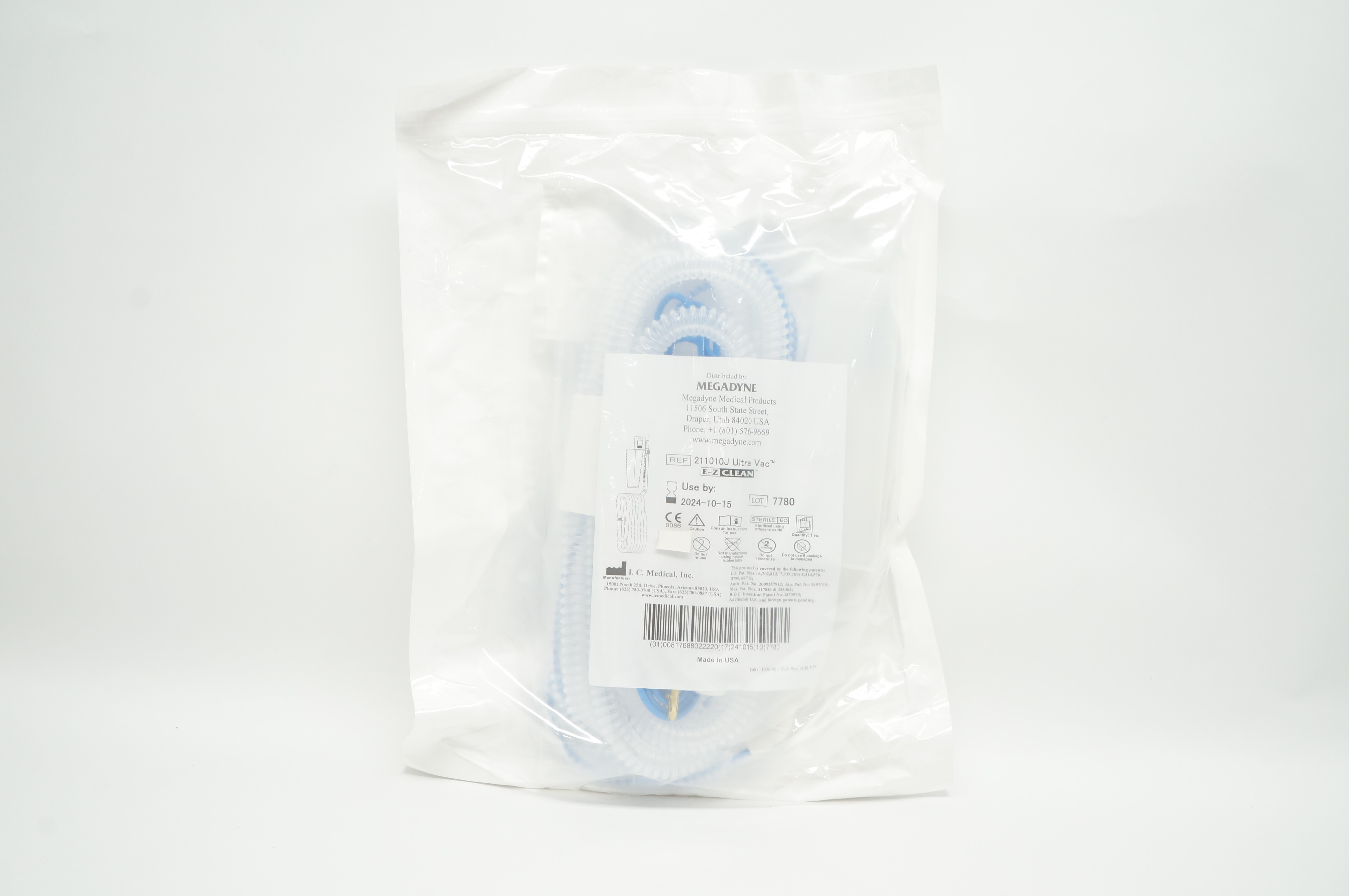 I.C. Medical 211010J Megadyne Ultra Vac E-Z Clean