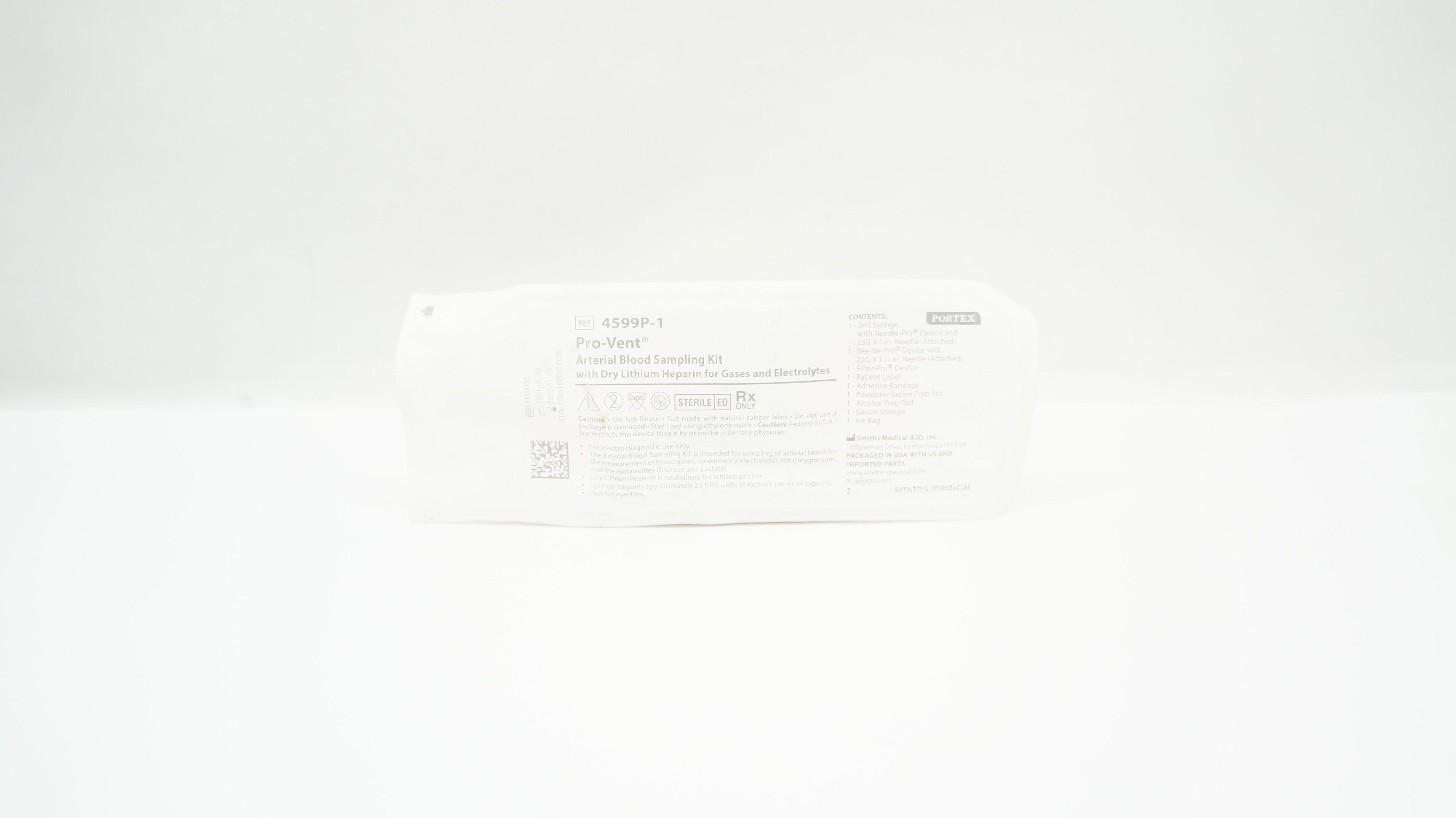 Smiths Medical 4599P-1 Portex Pro-Vent Arterial Blood Sampling Kit (x)
