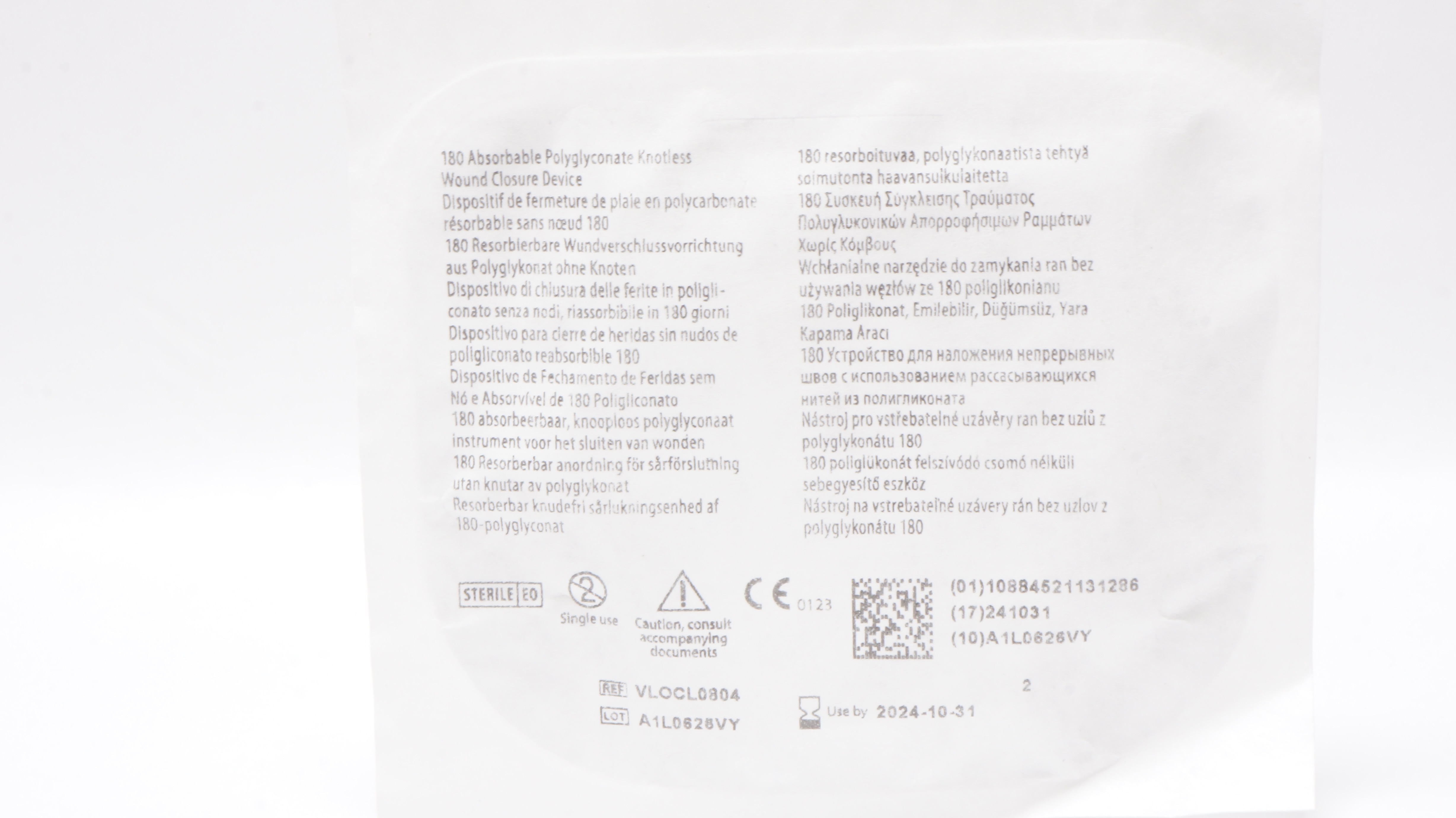 Covidien VLOCL0804 3-0 V-Loc 180 Wound Closure Device CV-23 Taper