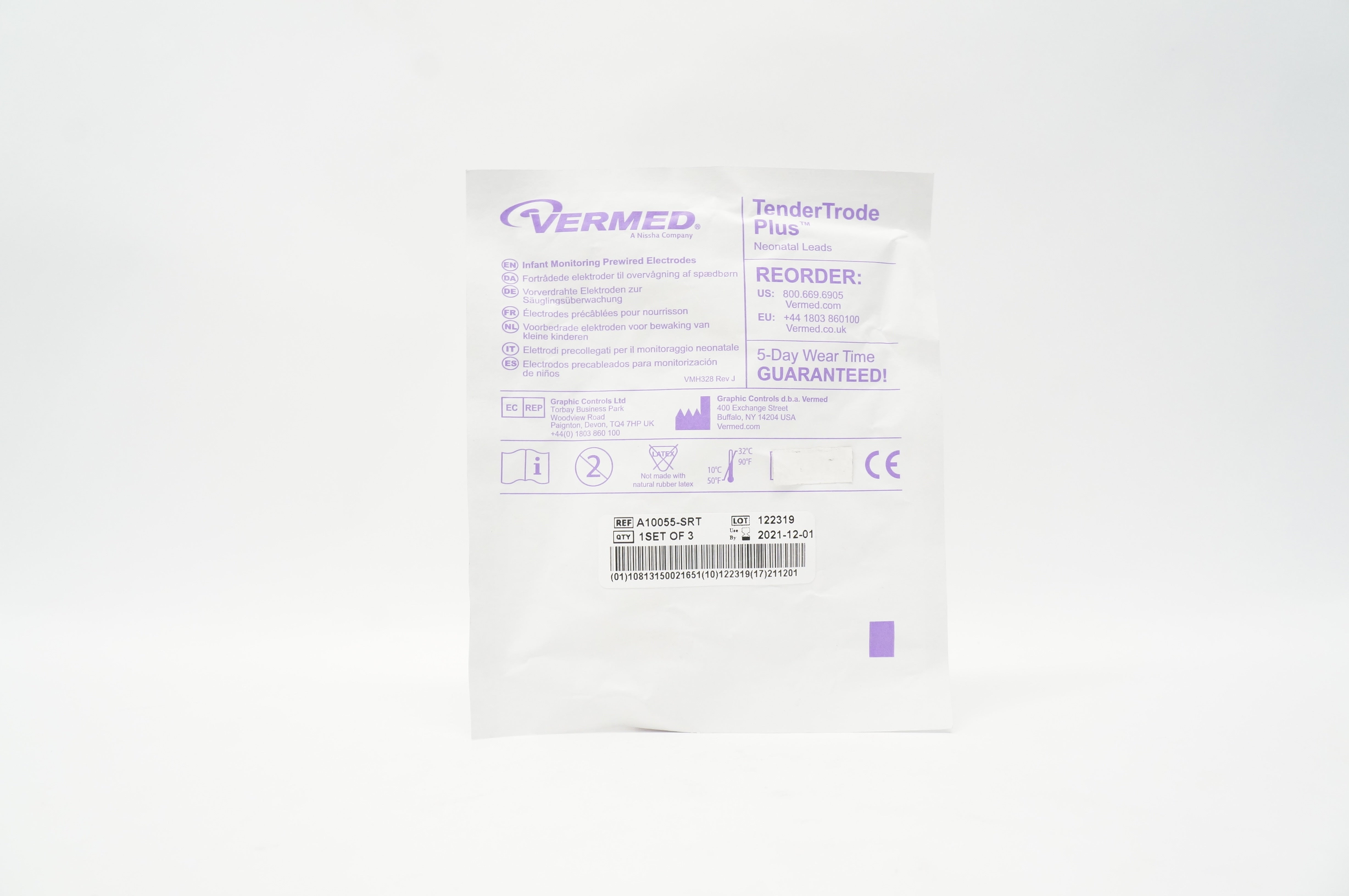 Vermed A10058-SRT Infant Monitoring Prewired Electrodes (x)