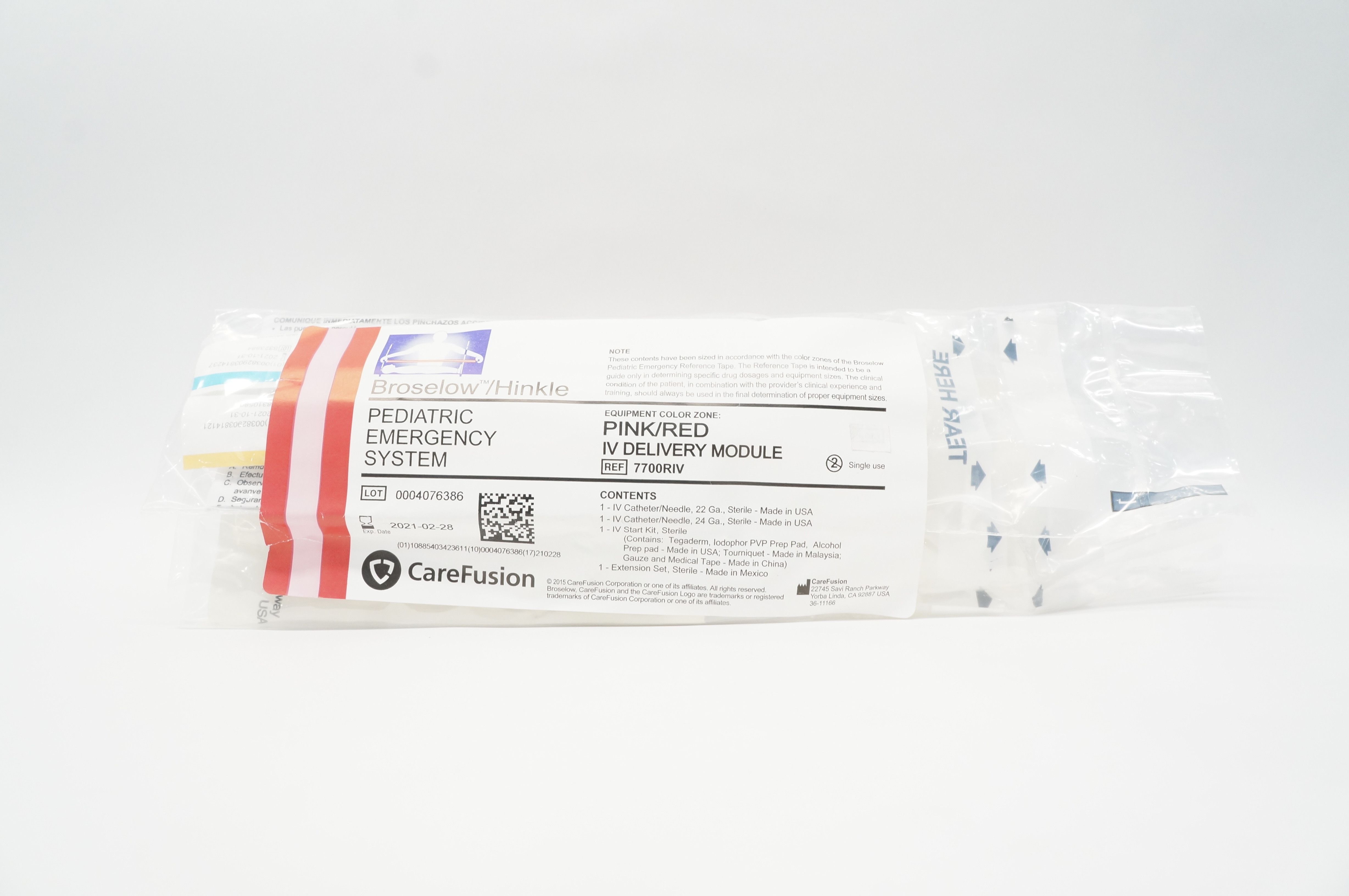 CareFusion 7700RIV Broselow/Hinkle Pediatric Emergency System Pink/Red (x)