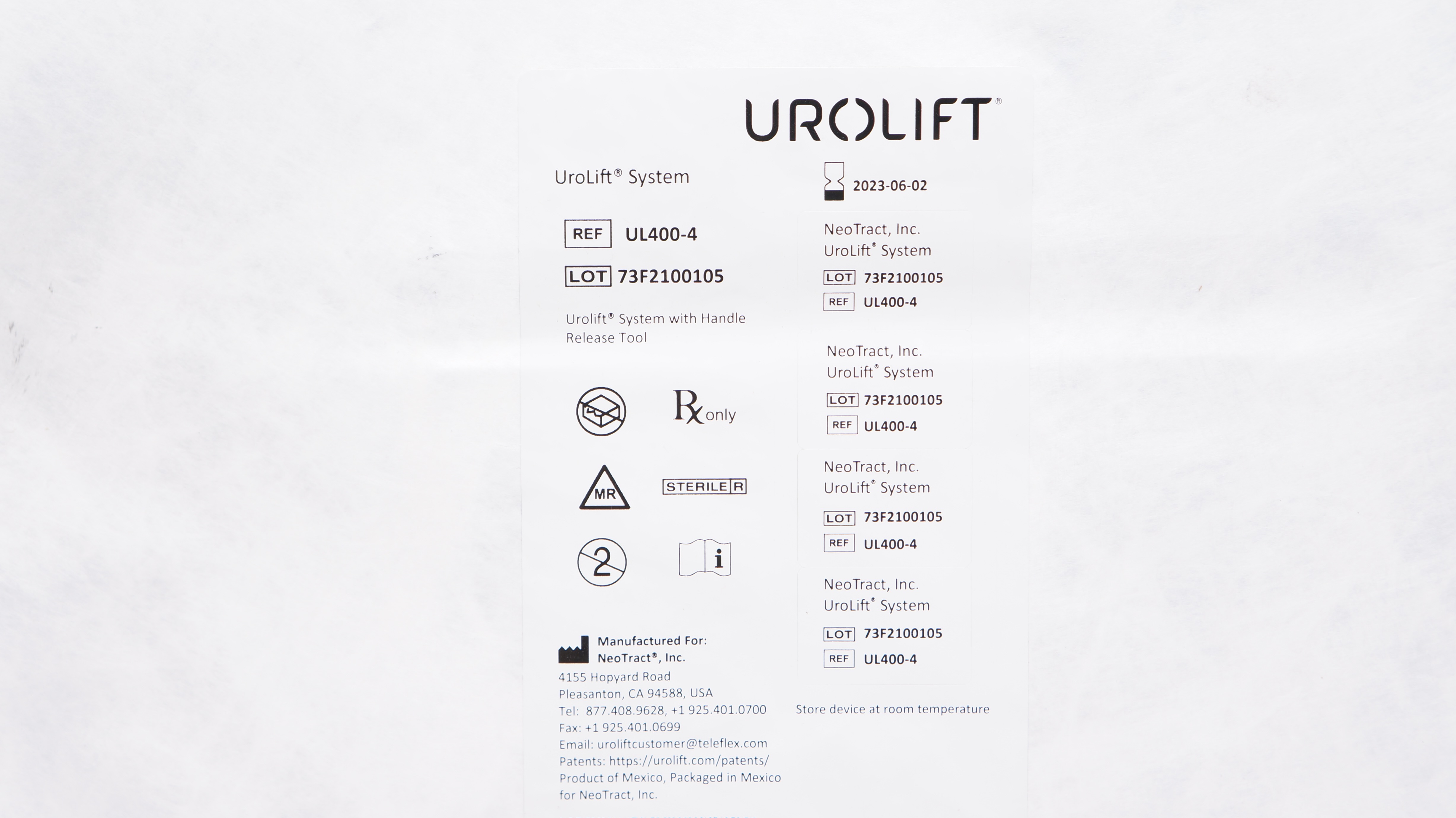 Ruru　ICD化粧品 Neotract UL400-4 Urolift System with Hand Release Tool (x)