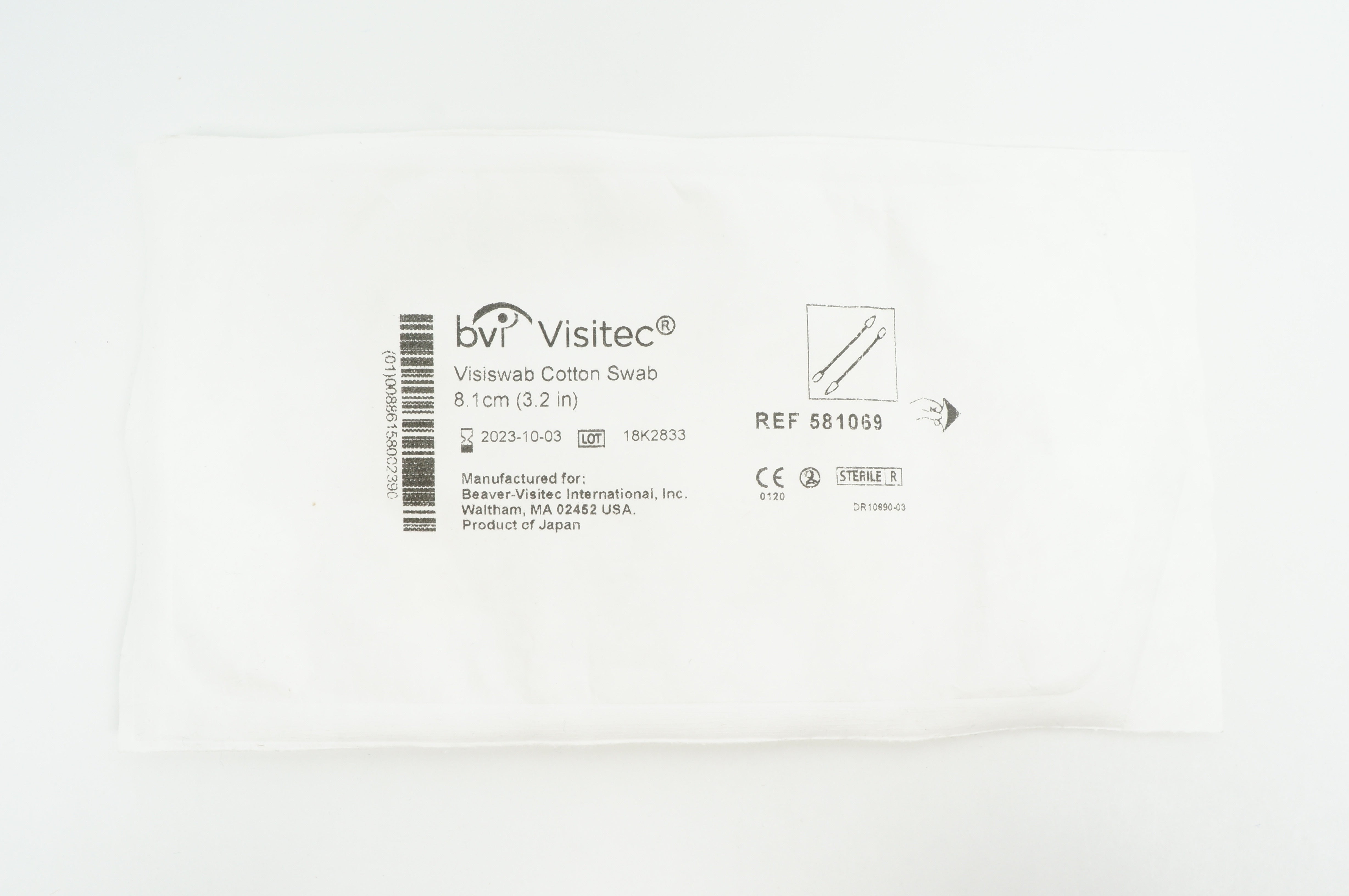 BVI Visitec 581069 Visiswab Cotton Swab 3.2inch
