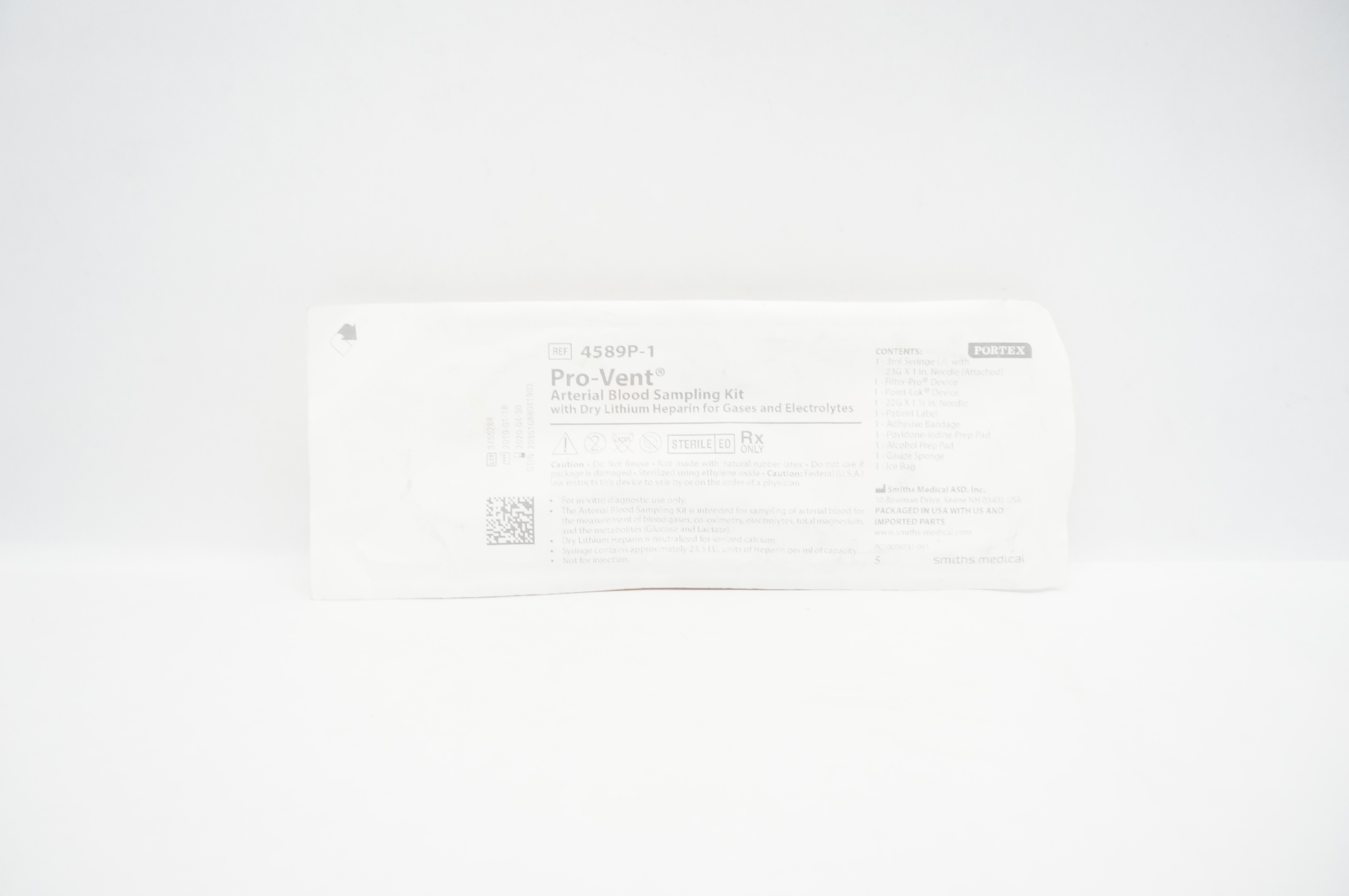 Smiths Medical 4589P-1 Pro-Vent Arterial Blood Sampling Kit (x)