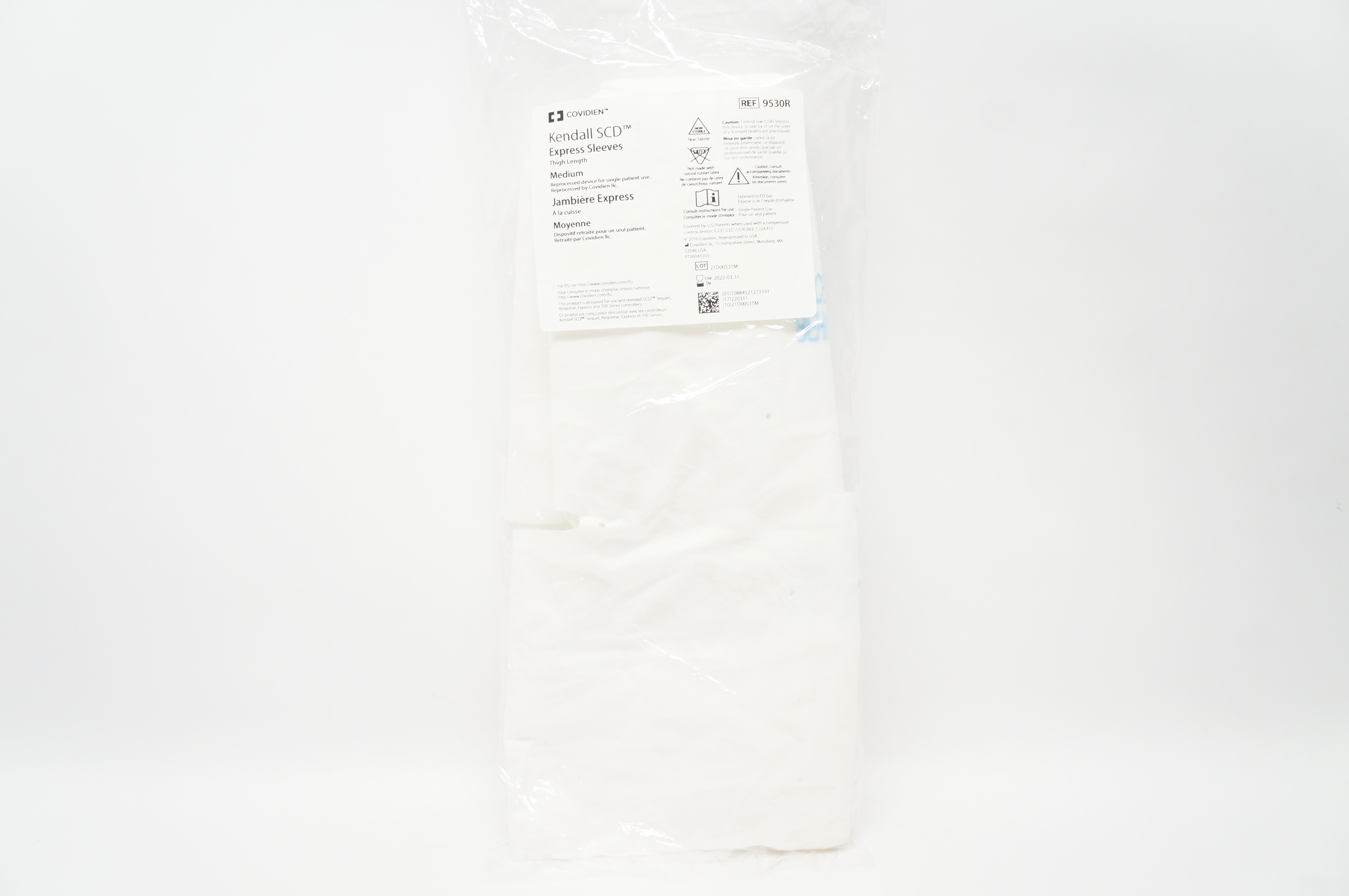 Covidien 9530R Kendall SCD Express Sleeves Thigh Length Medium (x)