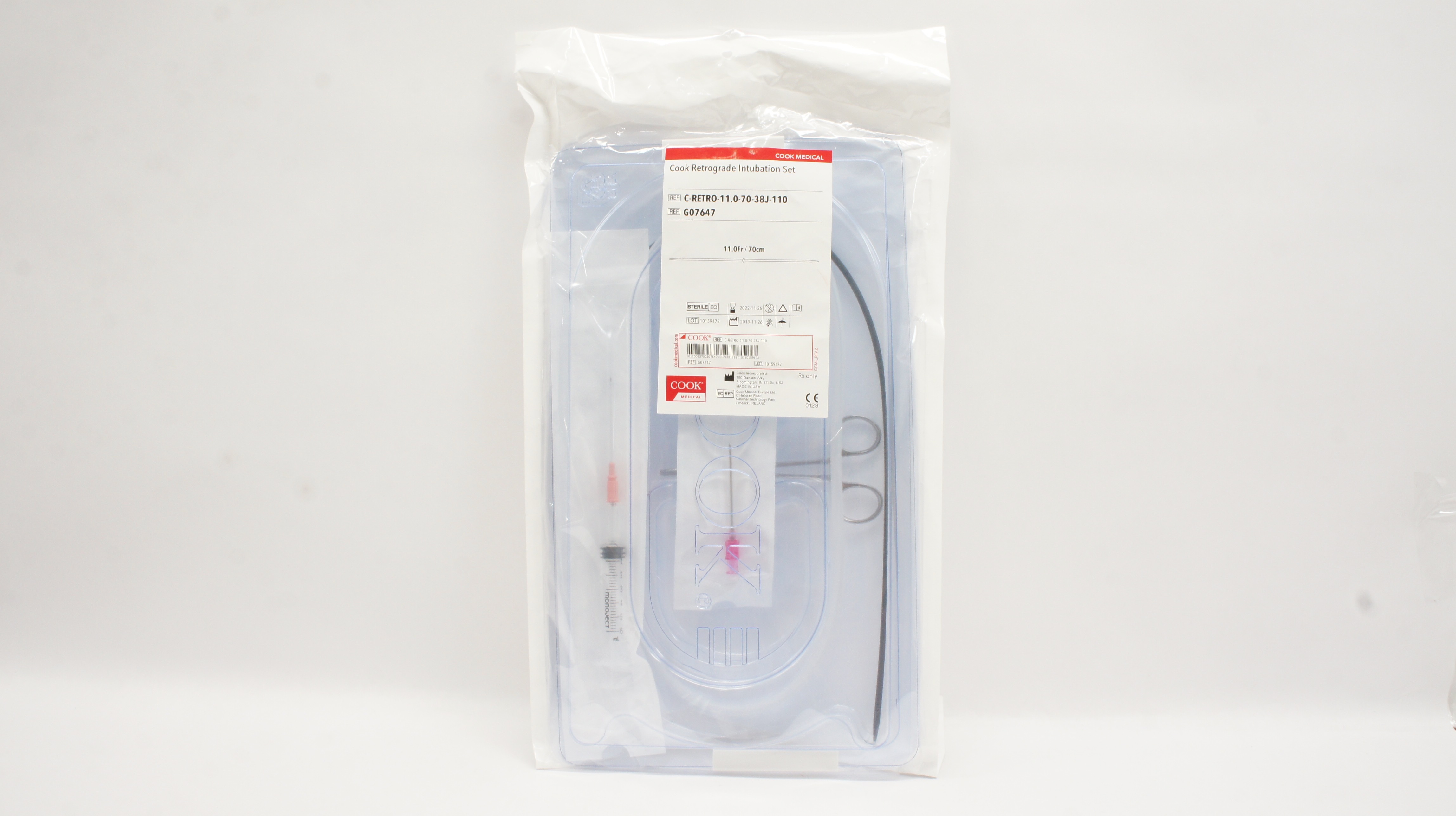 Cook Medical G07647 Retrograde Intubation Set 11.0Fr x 70cm