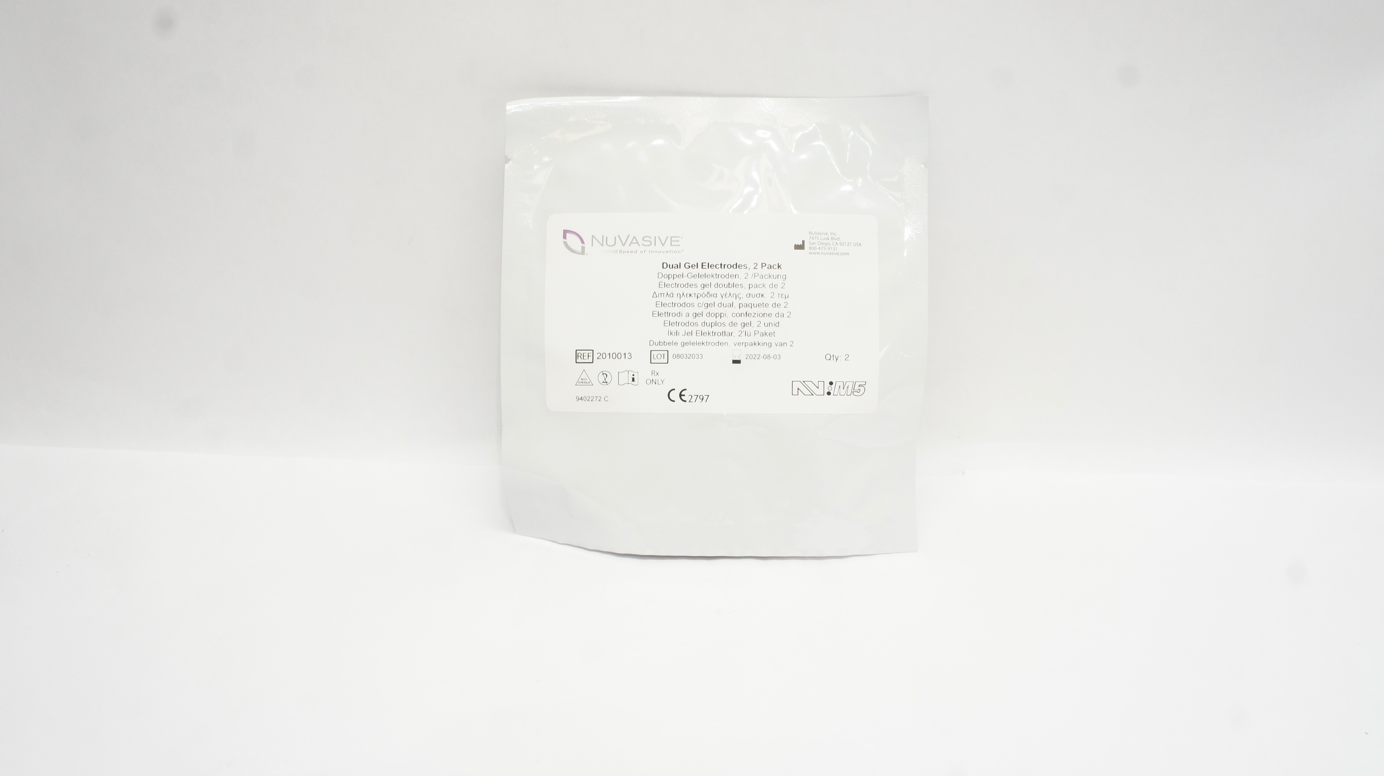 NuVasive 2010013 Dual Gel Electrodes (x) - Pack of 2