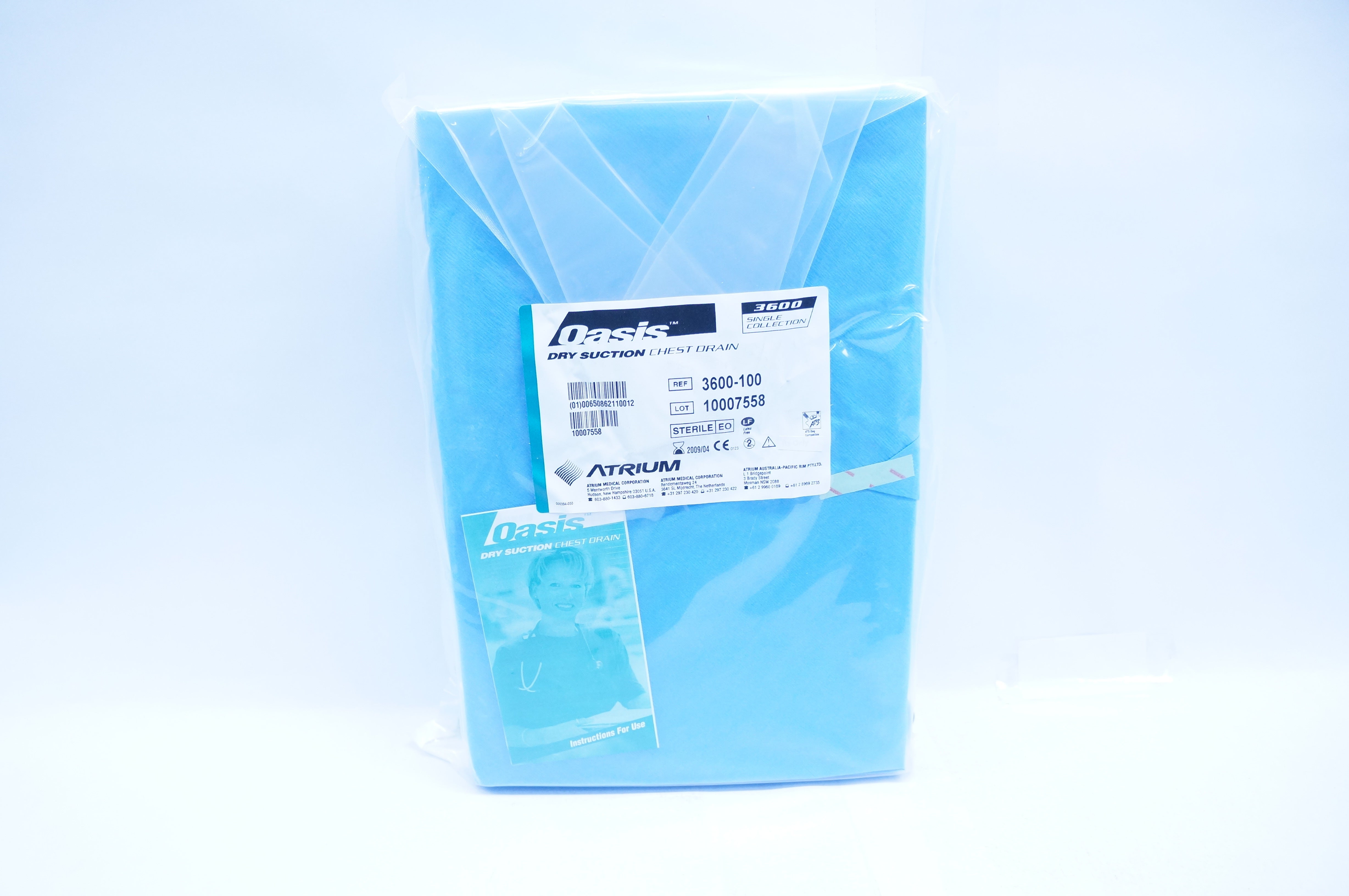 Atrium 3600-100 Oasis Dry Suction Chest Drain (x)