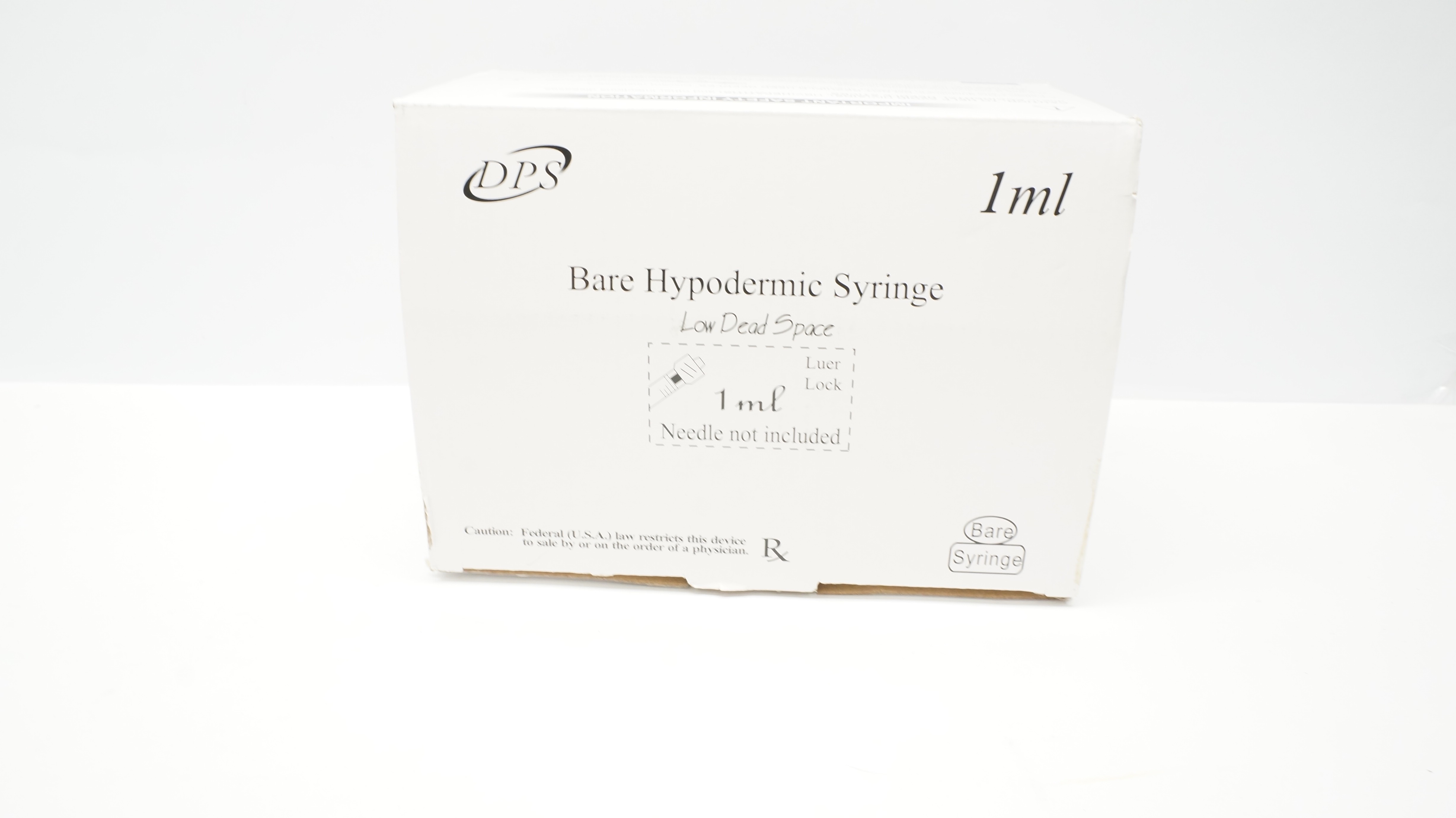 DPS 100000000125 Bare Hypodermic Syringe Luer Lock 1ml - Box of 59