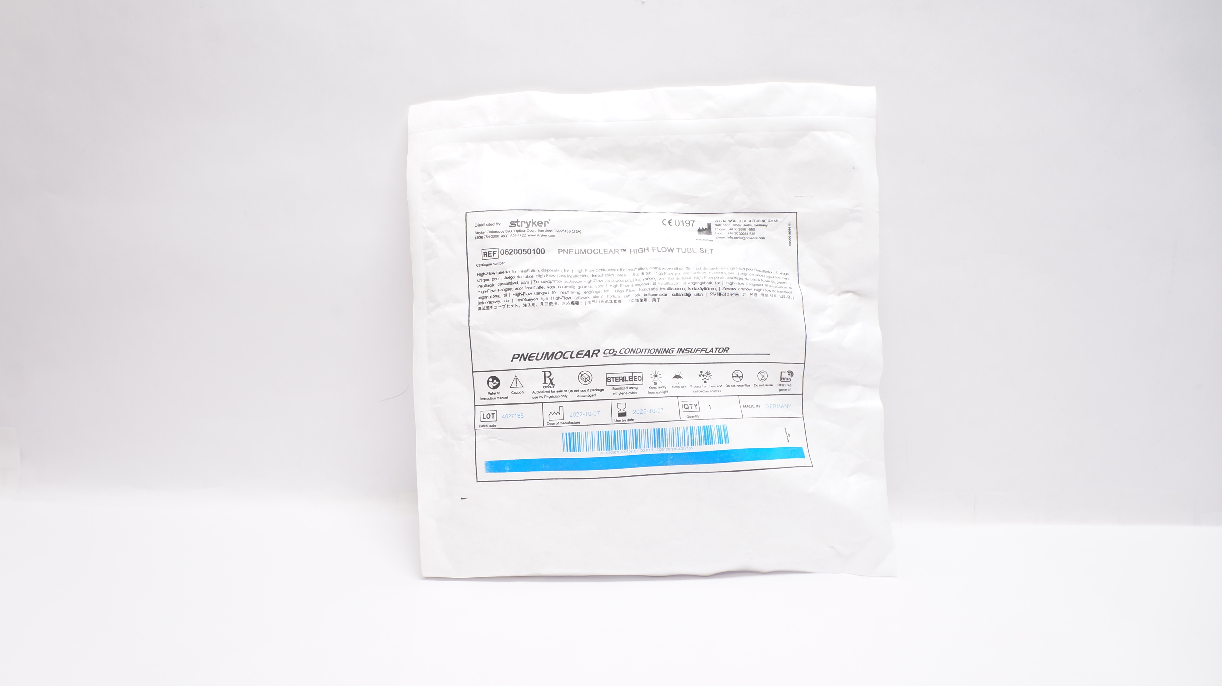 Stryker 0620050100 Pneumoclear High-Flow Tube Set
