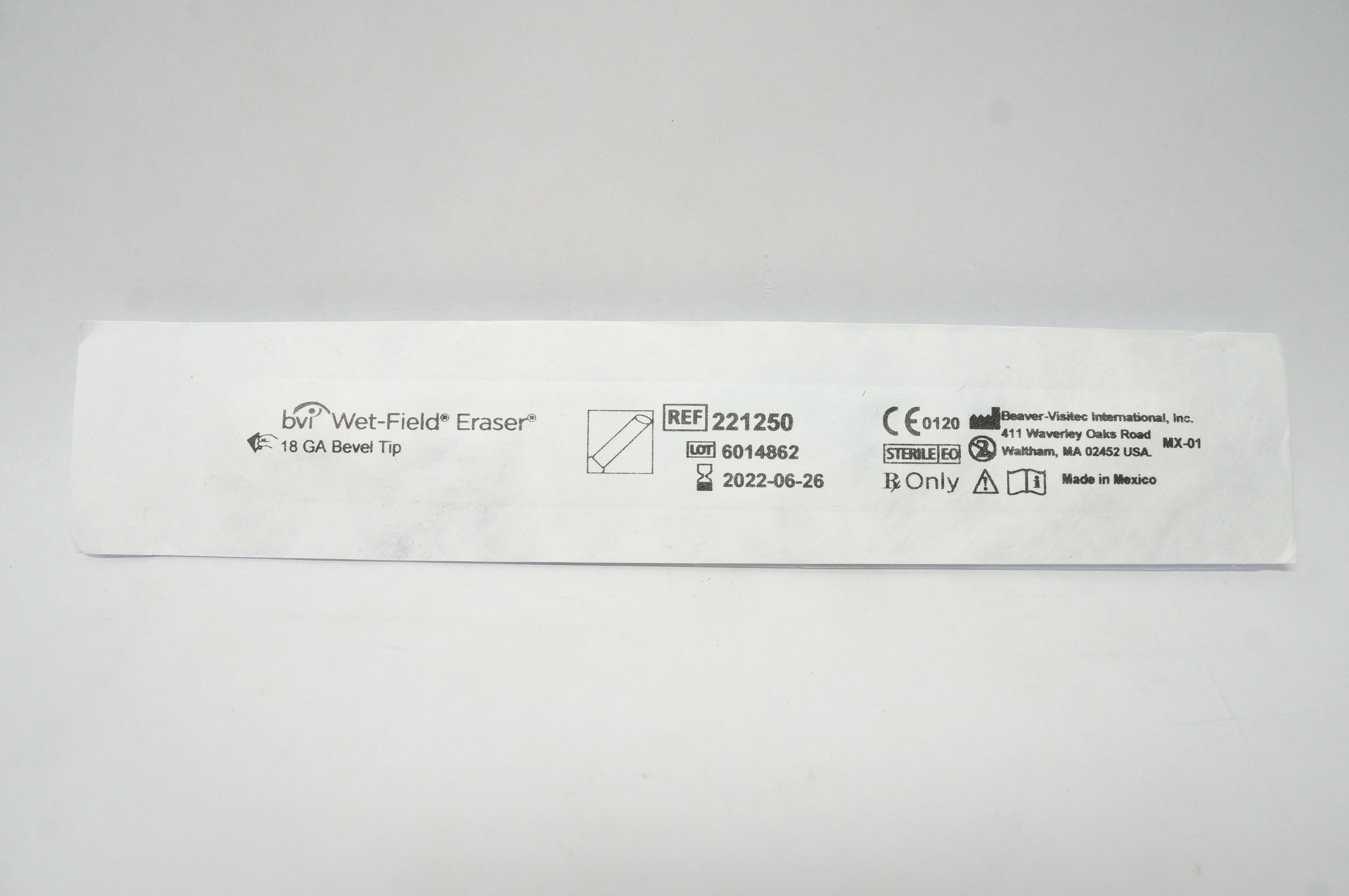 BVI Beaver Visitec 221250 BVI Wet-Field Eraser Bevel Tip 18GA (x)
