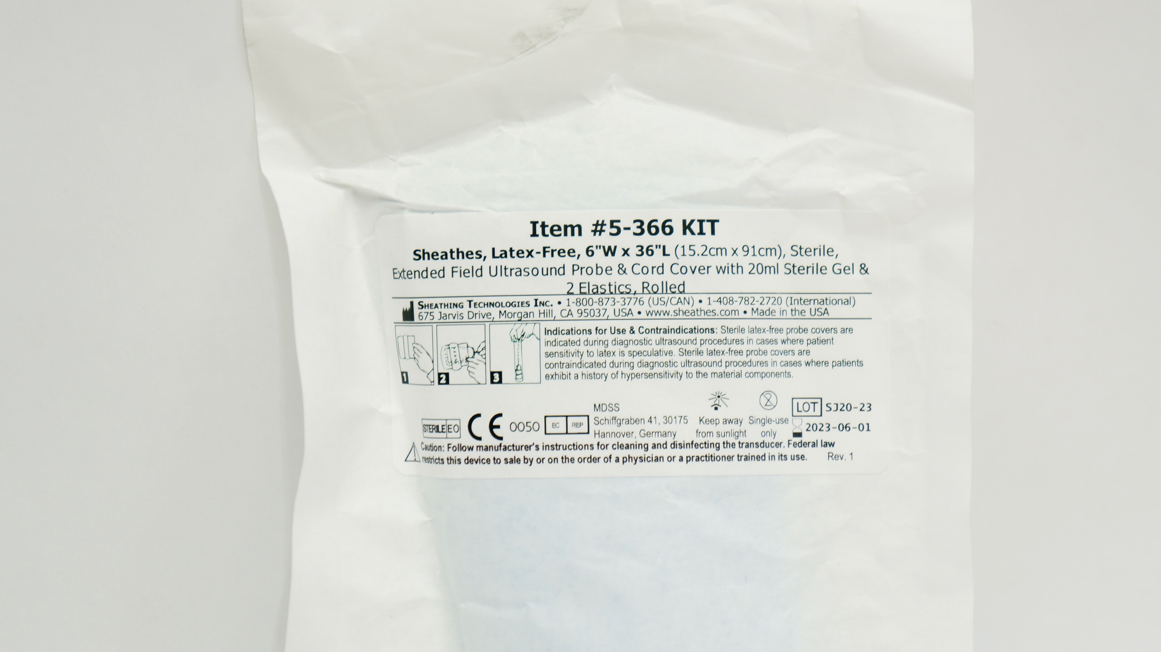 Sheathing Technologies 5-366 Kit Sheathes, LAtex-Free 6inch x 36inch (x)