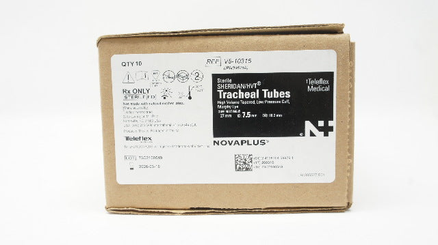 Teleflex V5-10315 Sheridan/HVT Tracheal Tube 27 x 7.5 x 10.2mm - Box of 10