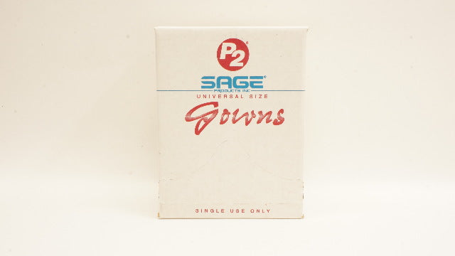 Sage 8576 P2 Personal Protection Gowns, Universal Size - Box of 15