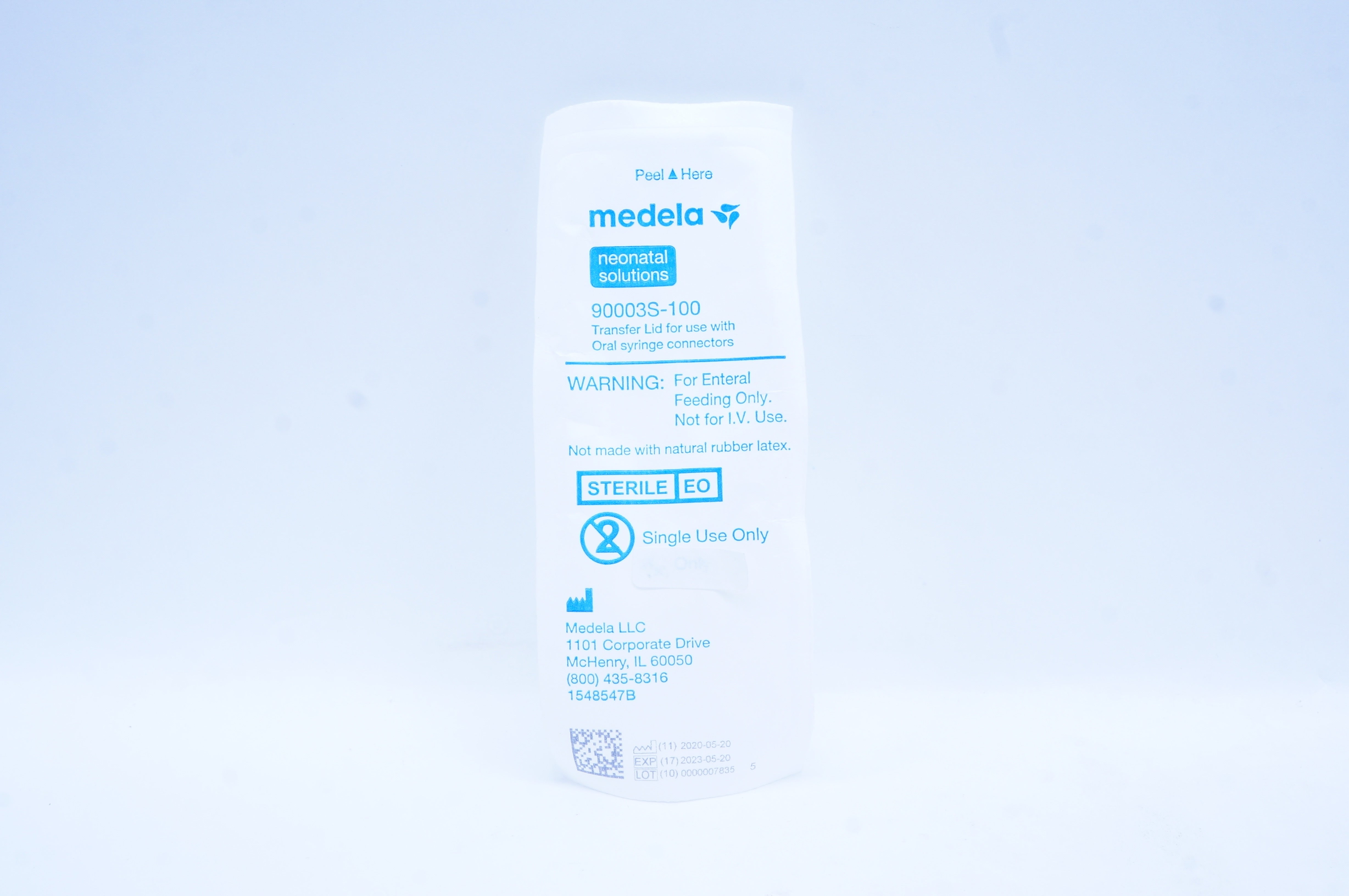 Medela 90003S-100 Transfer Lid For Use with Oral Syringe Connetors