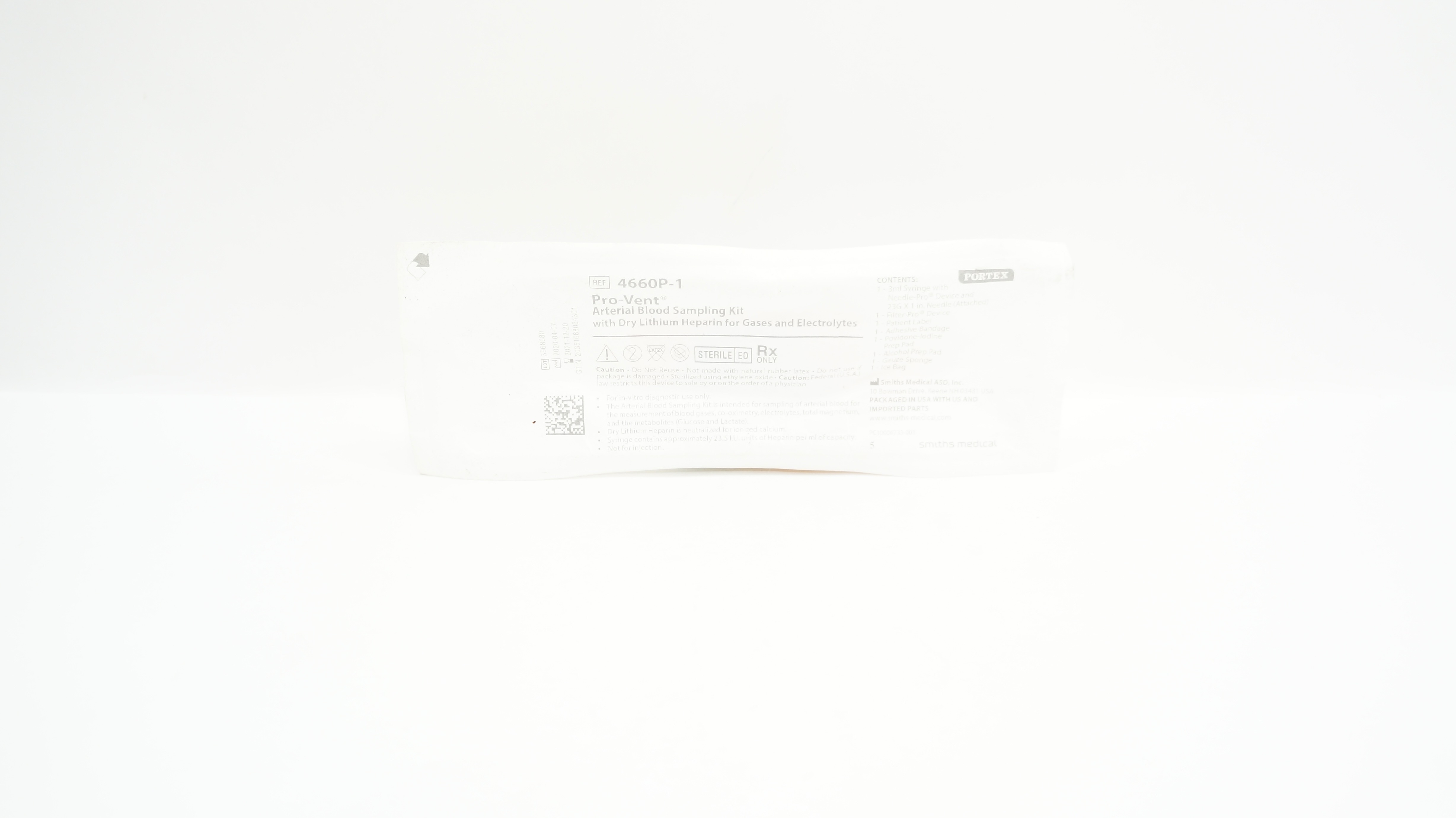 Smiths Medical 4660P-1 Portex Pro-Vent Arterial Blood Sampling Kit (x)