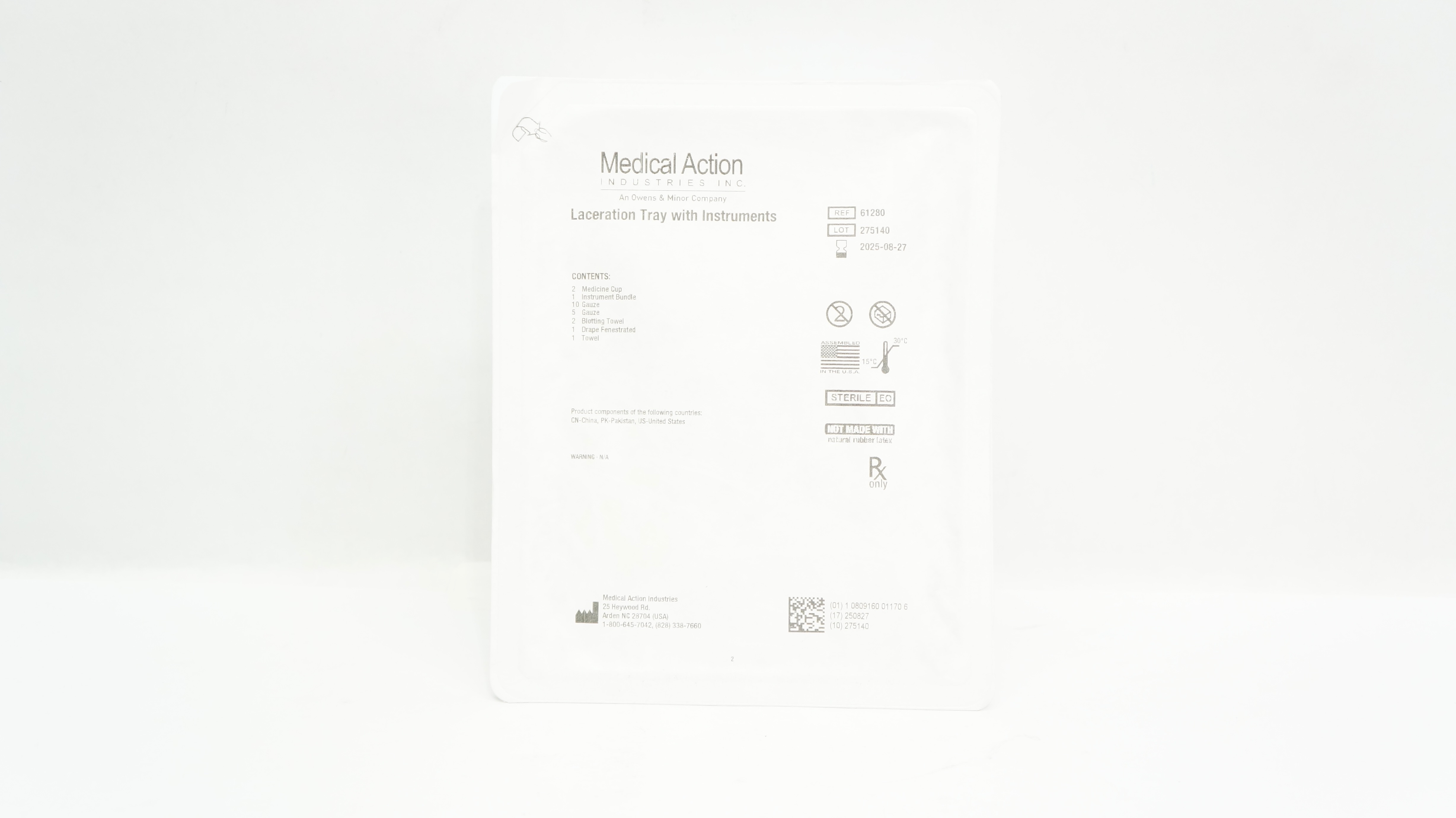 Medical Action 61280 Laceration Tray With Instruments