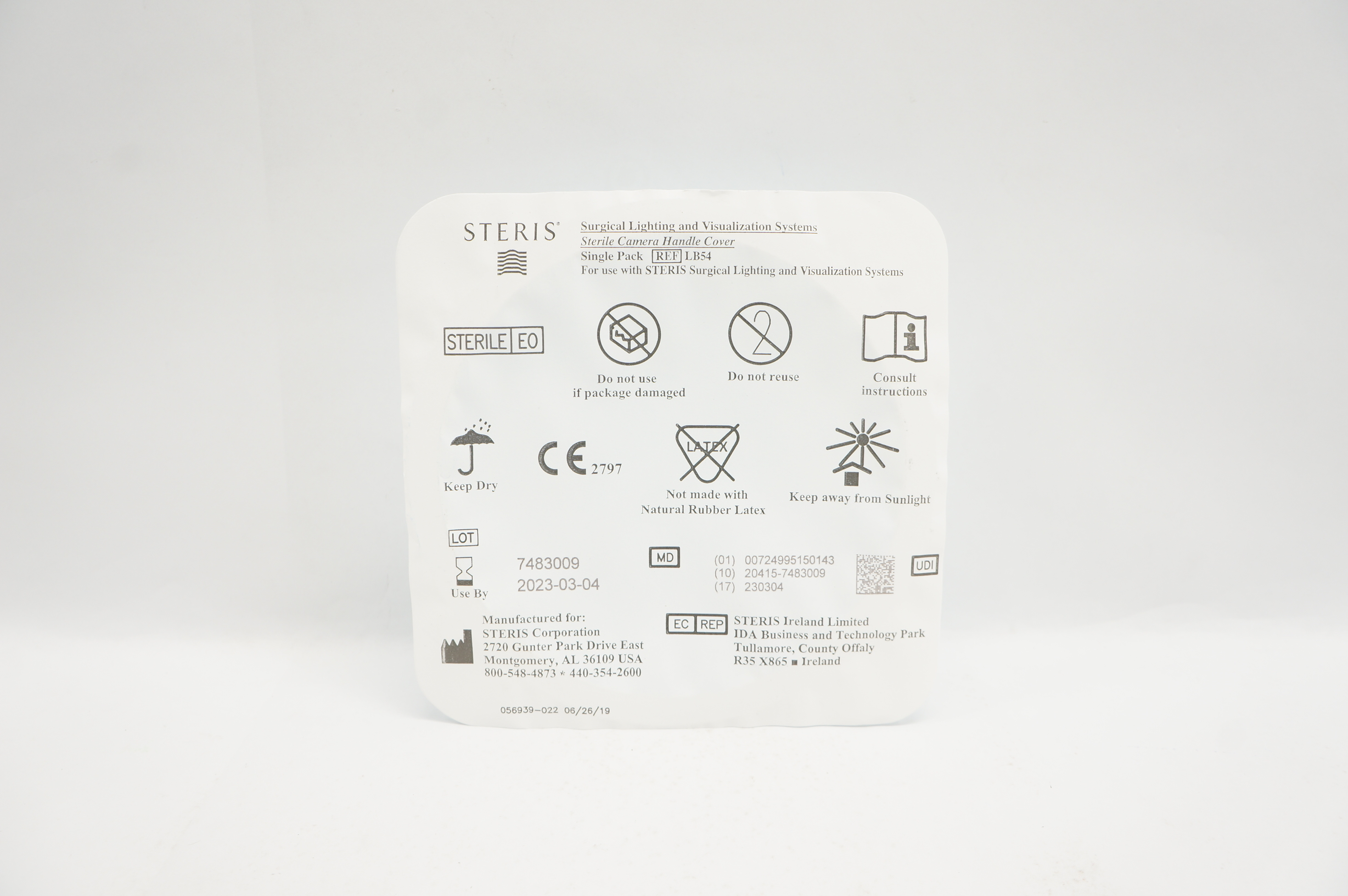 Steris LB54 Surgical Lighting and Visualization Systems Camera Handle Cover