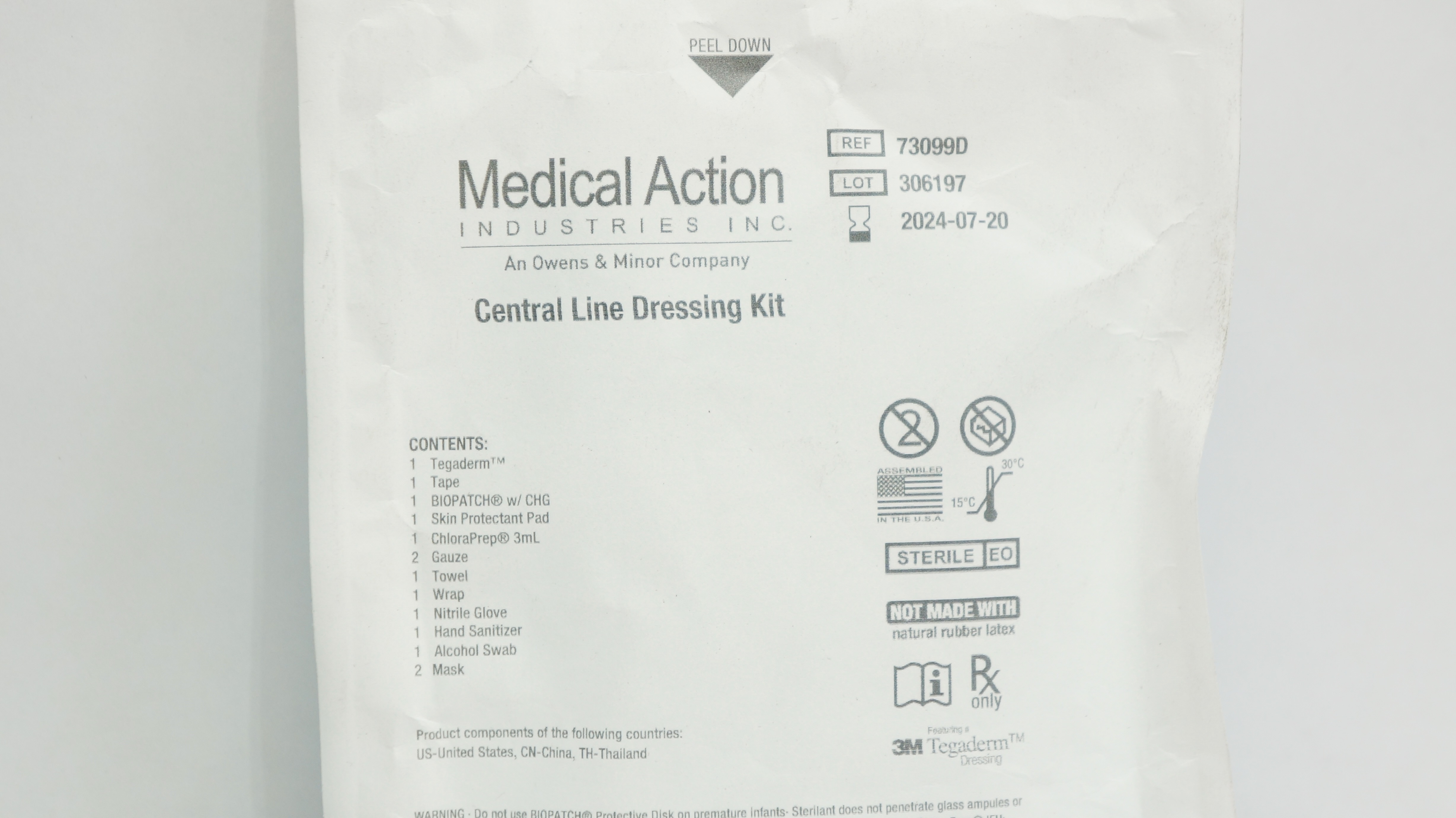 Medical Action 73099D Central Line Dressing Kit (x)