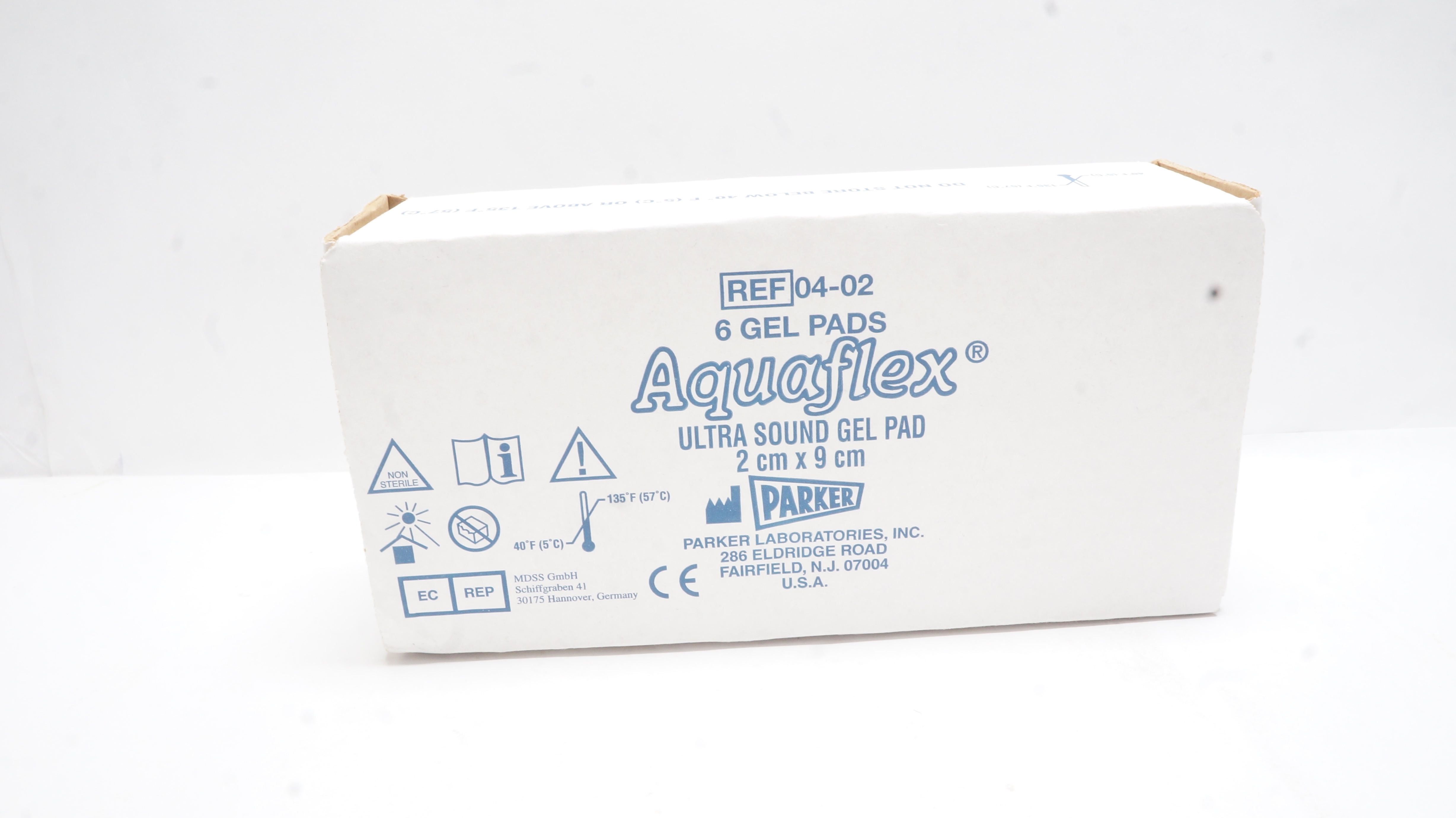 Parker 04-02 Aquaflex Ultra Sound Gel Pad 2cm x 9cm (x) - Box of 5