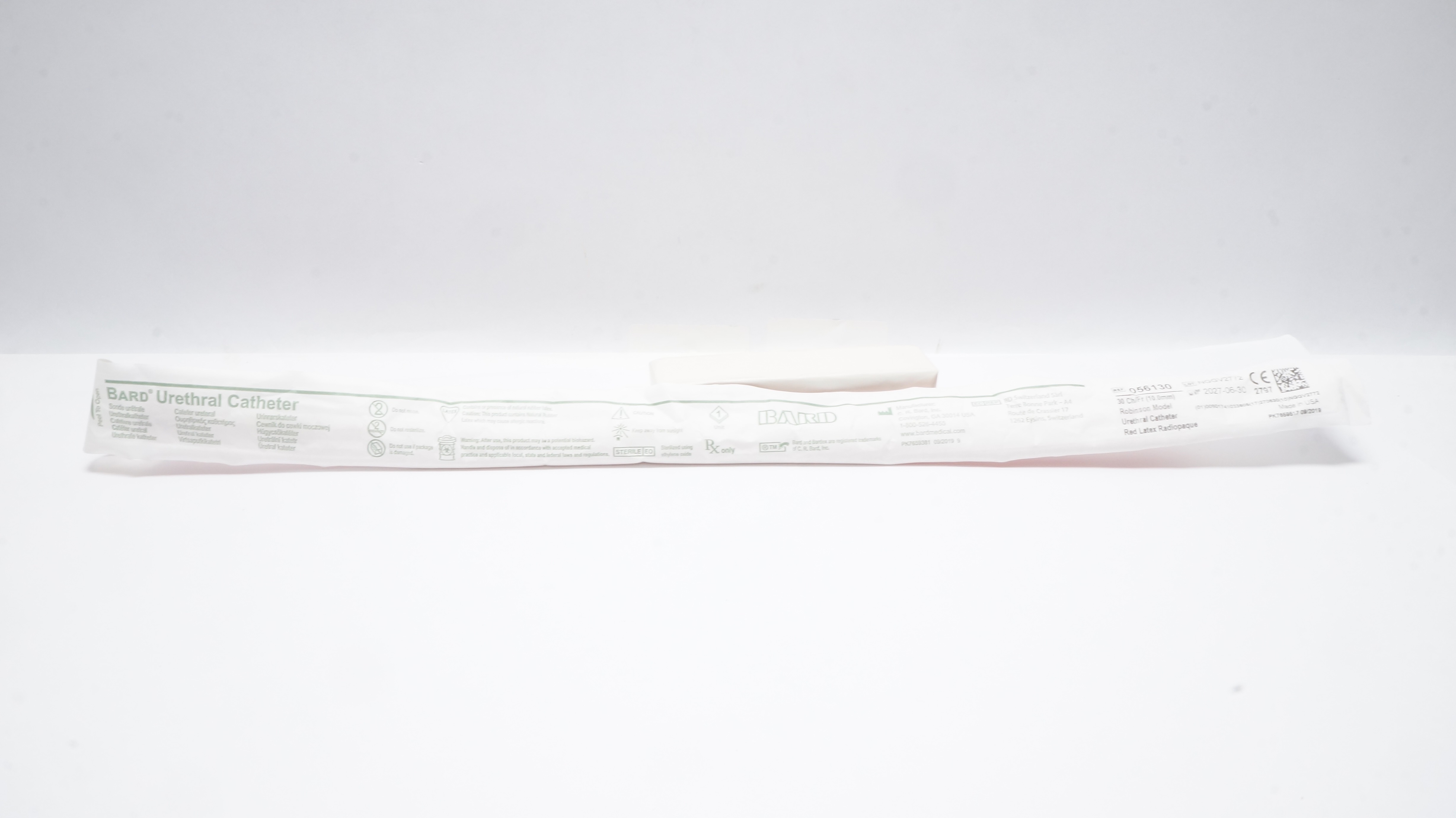 Bard 056130 Urethral Cath. 30Fr Robinson Model Red Latex Radiopaque
